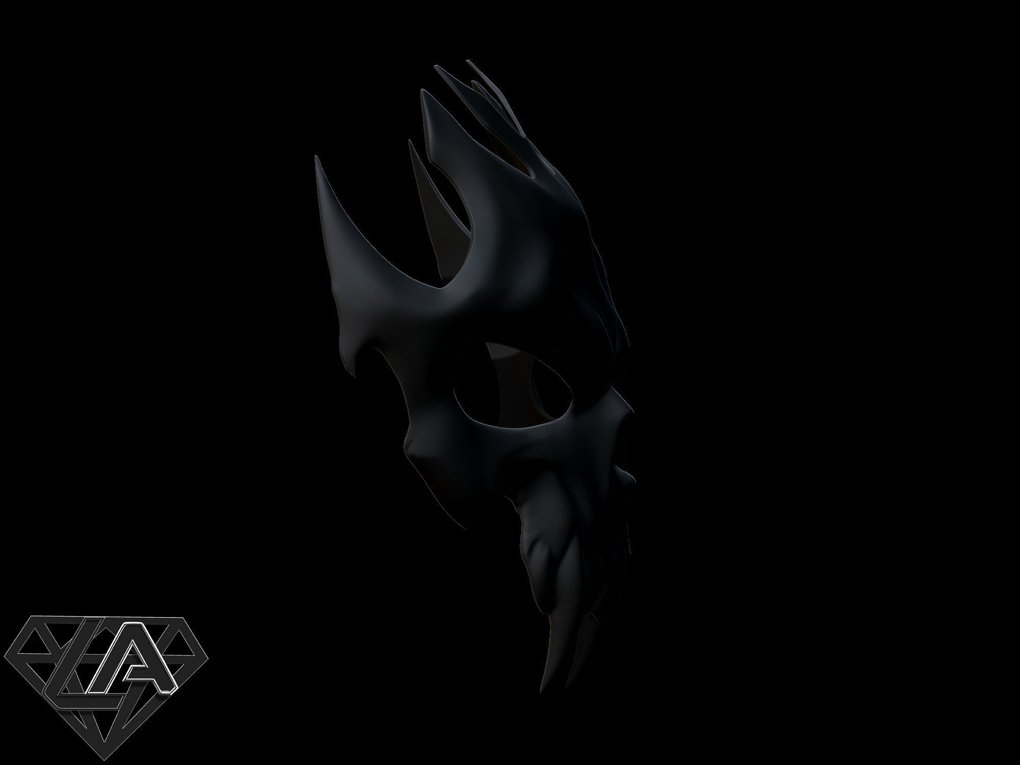 Shao Kahn MK11 mask 3D print model_8