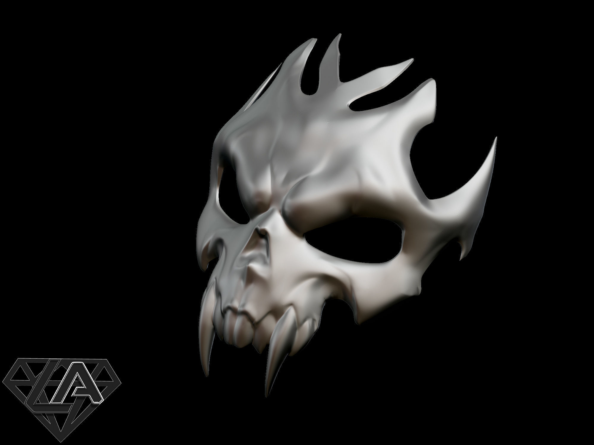 Shao Kahn MK11 mask 3D print model_10