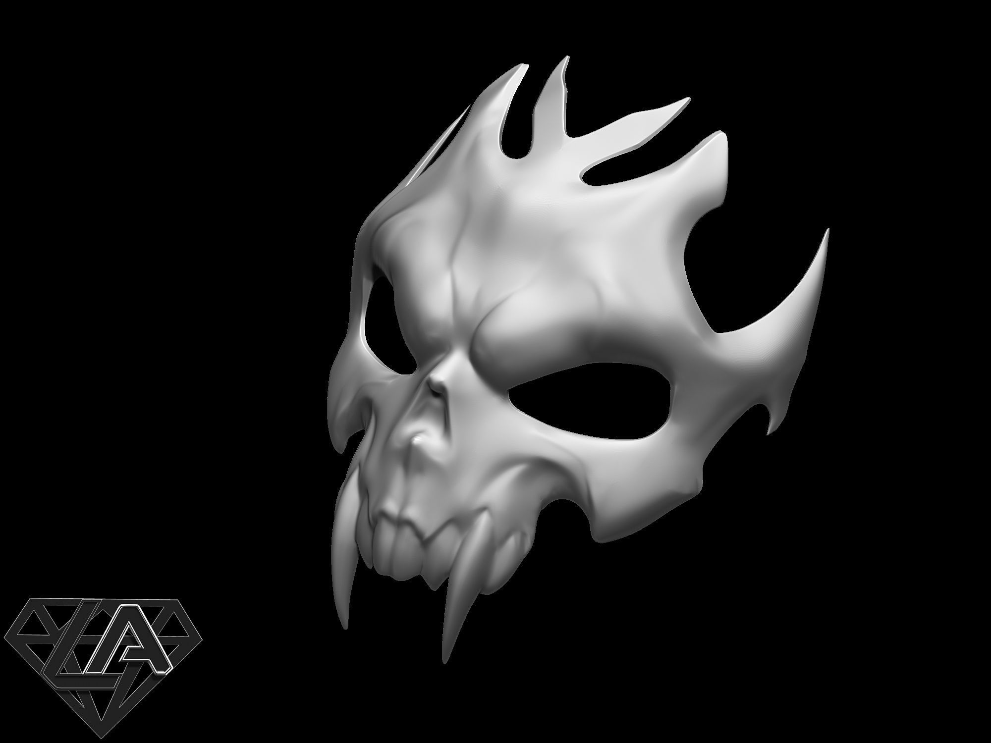 Shao Kahn MK11 mask 3D print model_9