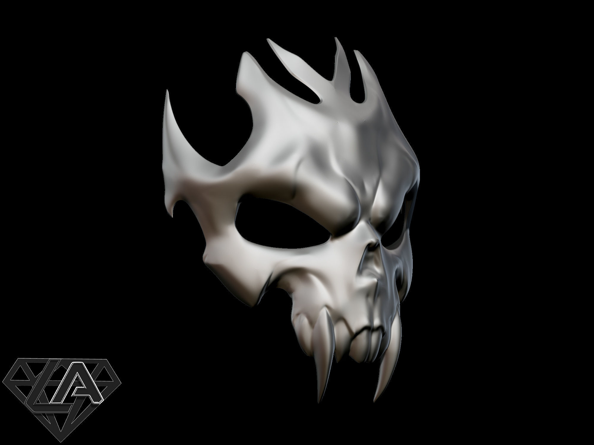 Shao Kahn MK11 mask 3D print model_3