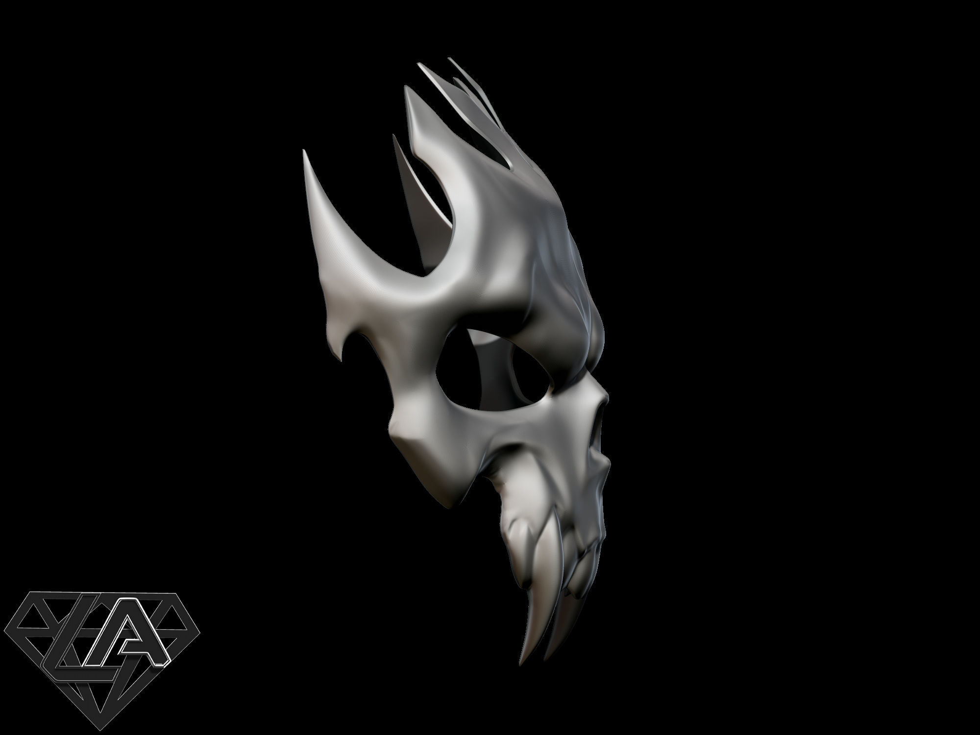 Shao Kahn MK11 mask 3D print model_7