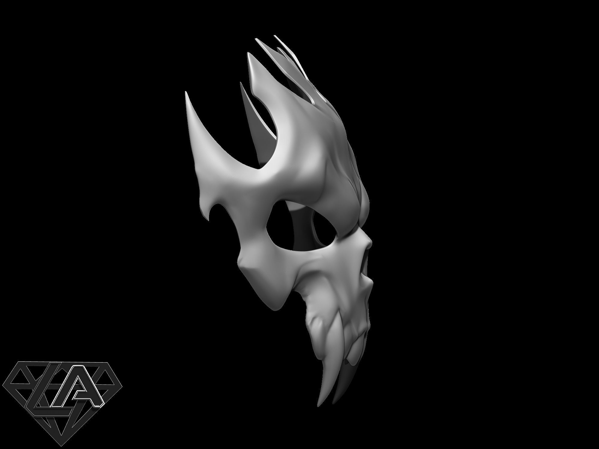 Shao Kahn MK11 mask 3D print model_6