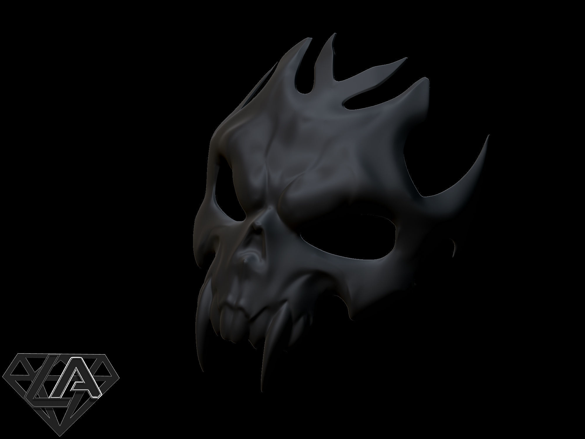 Shao Kahn MK11 mask 3D print model_11