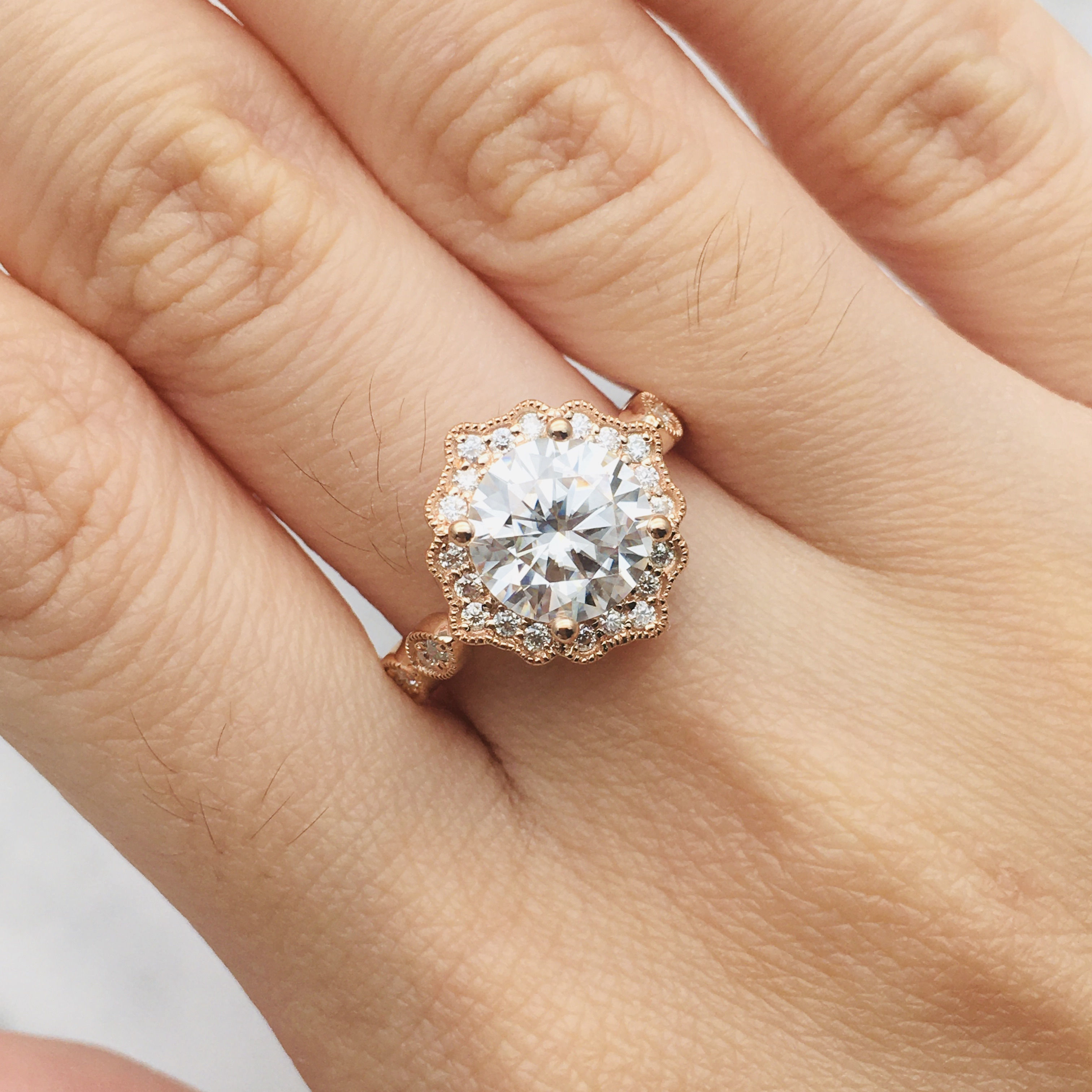 3DM Format Classic sunflower engagement ring for women 3D print model_6