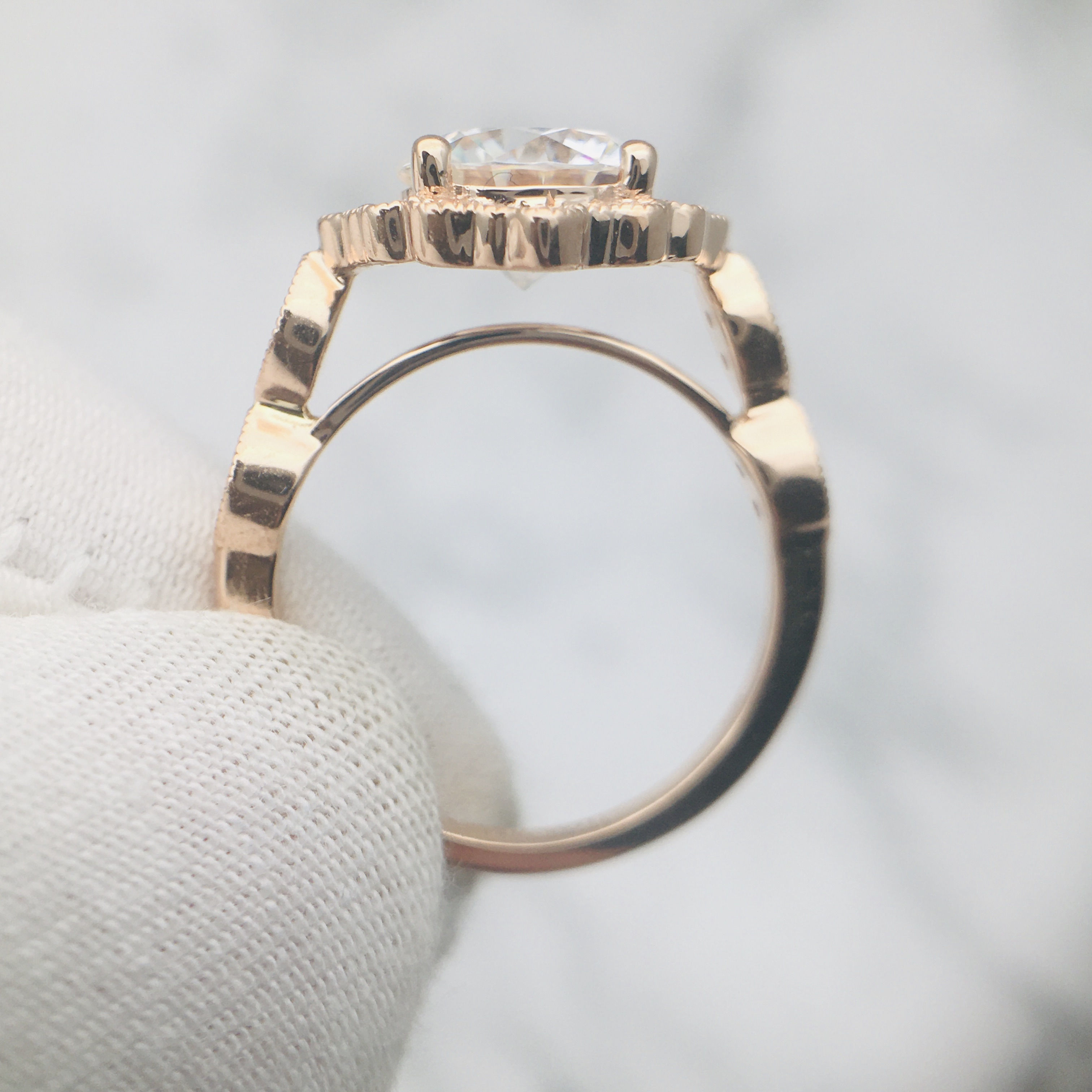 3DM Format Classic sunflower engagement ring for women 3D print model_9