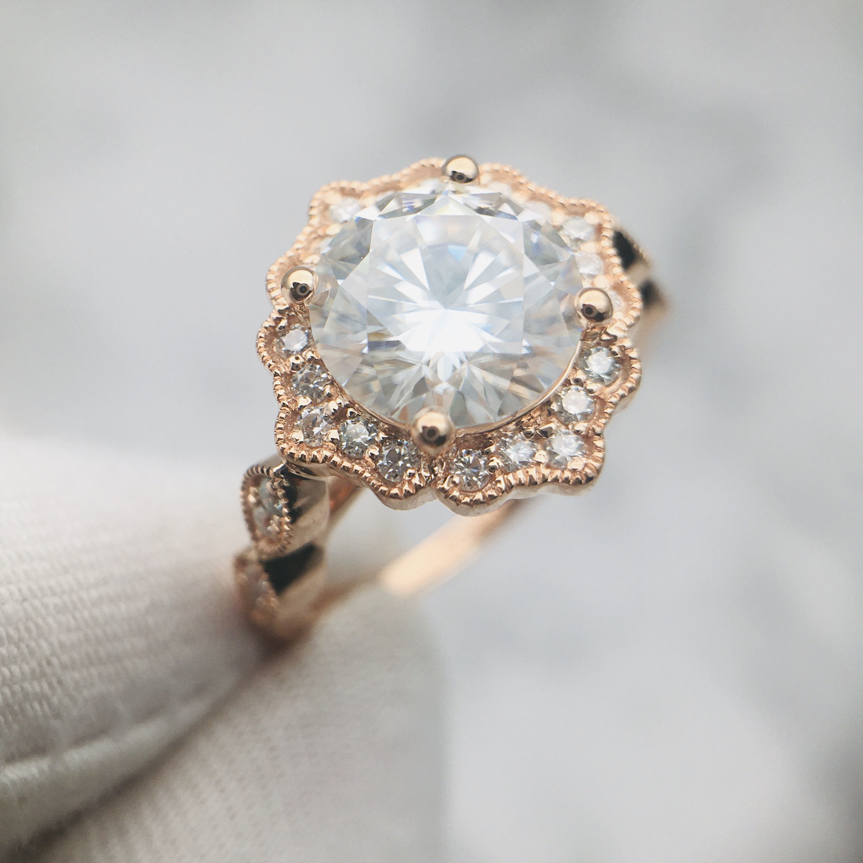 3DM Format Classic sunflower engagement ring for women 3D print model_4