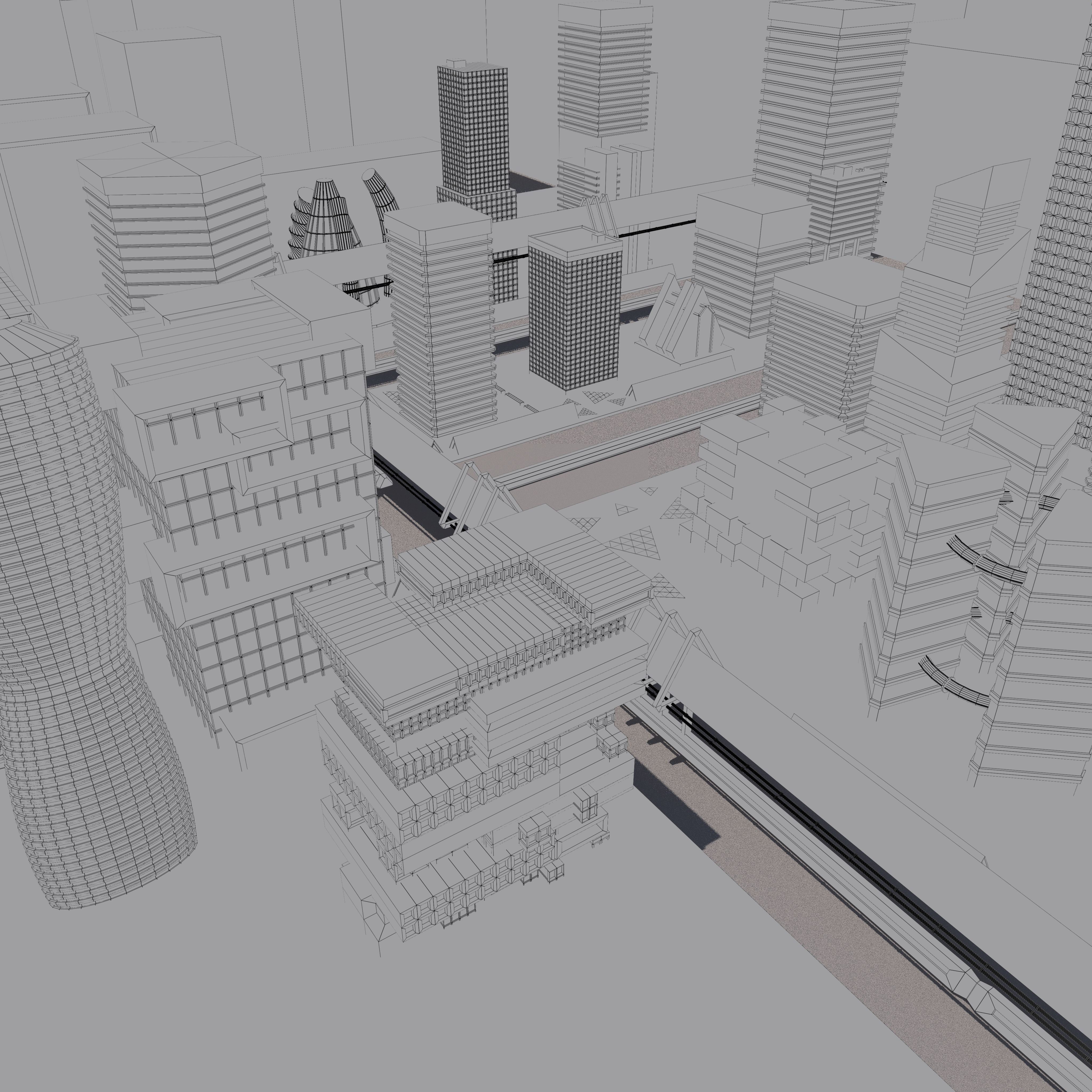 Future City Free 3D model_5
