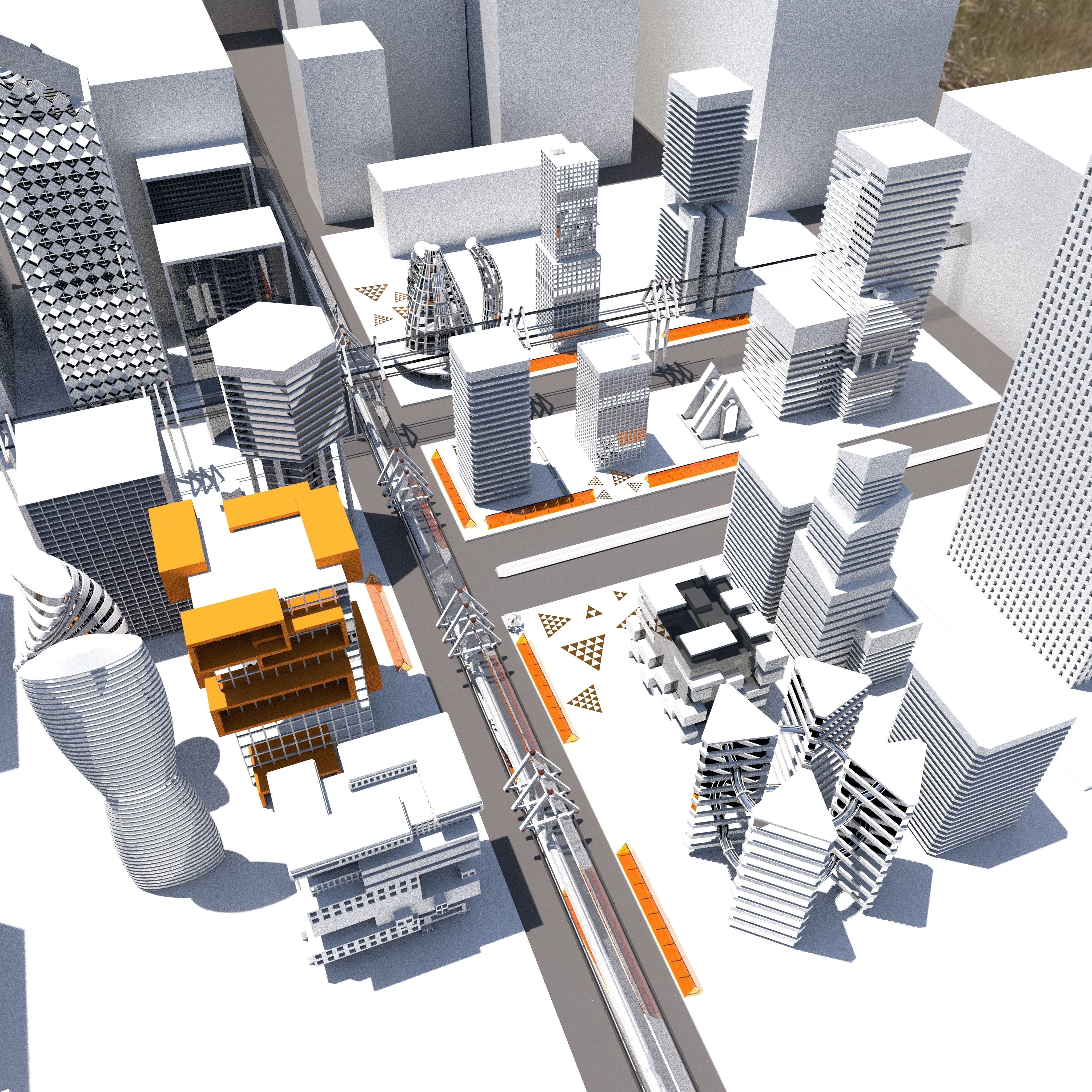 Future City Free 3D model_1