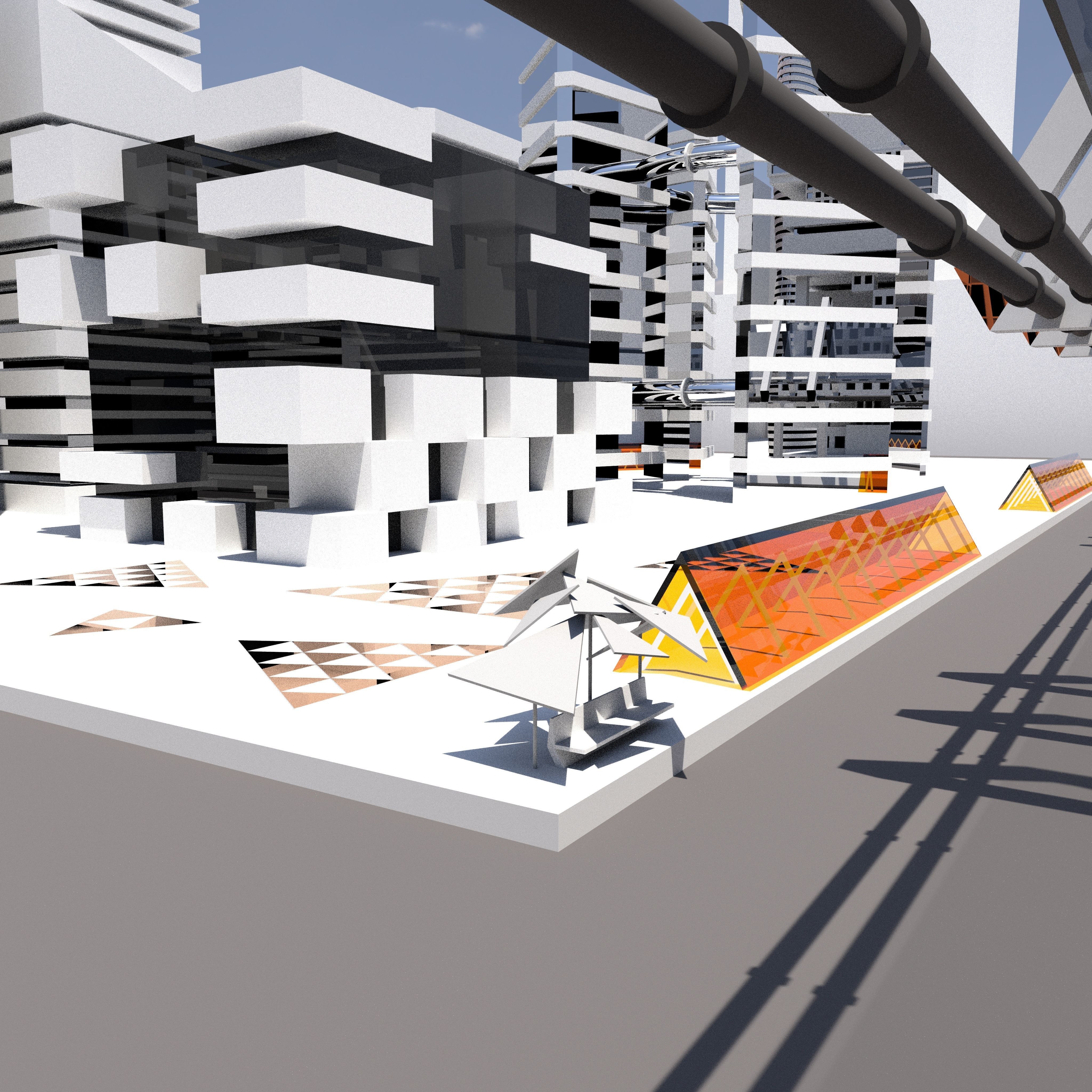 Future City Free 3D model_2