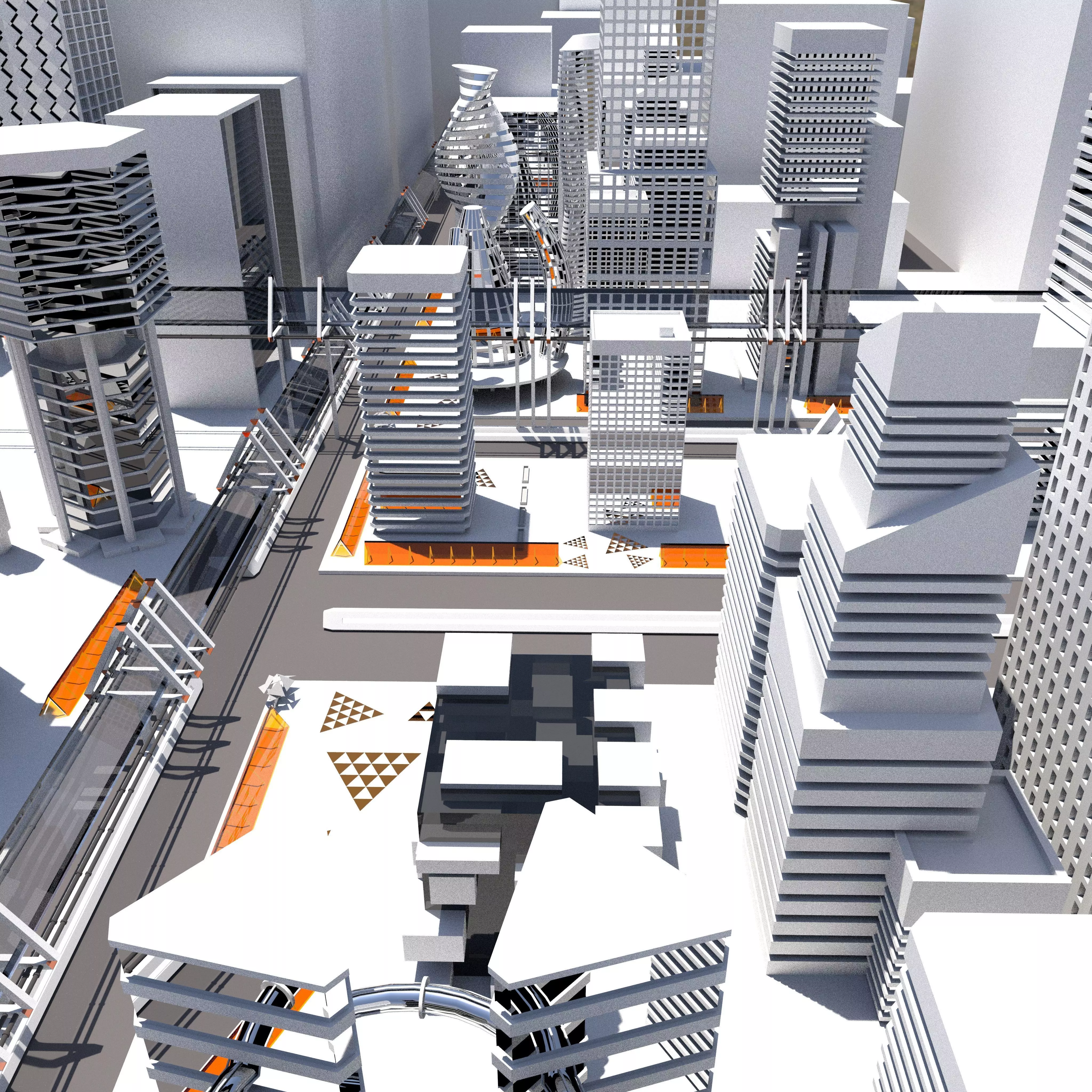 Future City Free 3D model_0