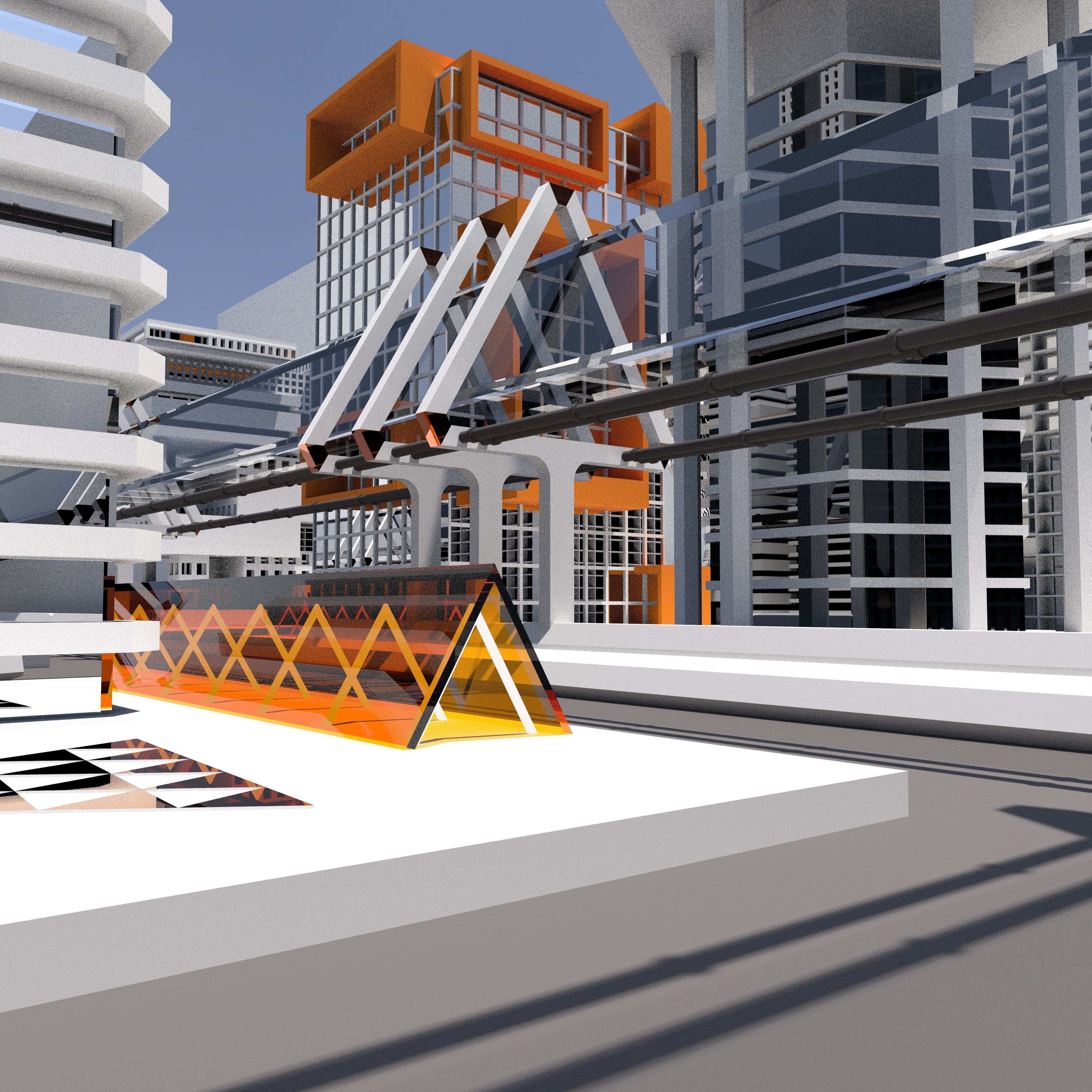 Future City Free 3D model_4