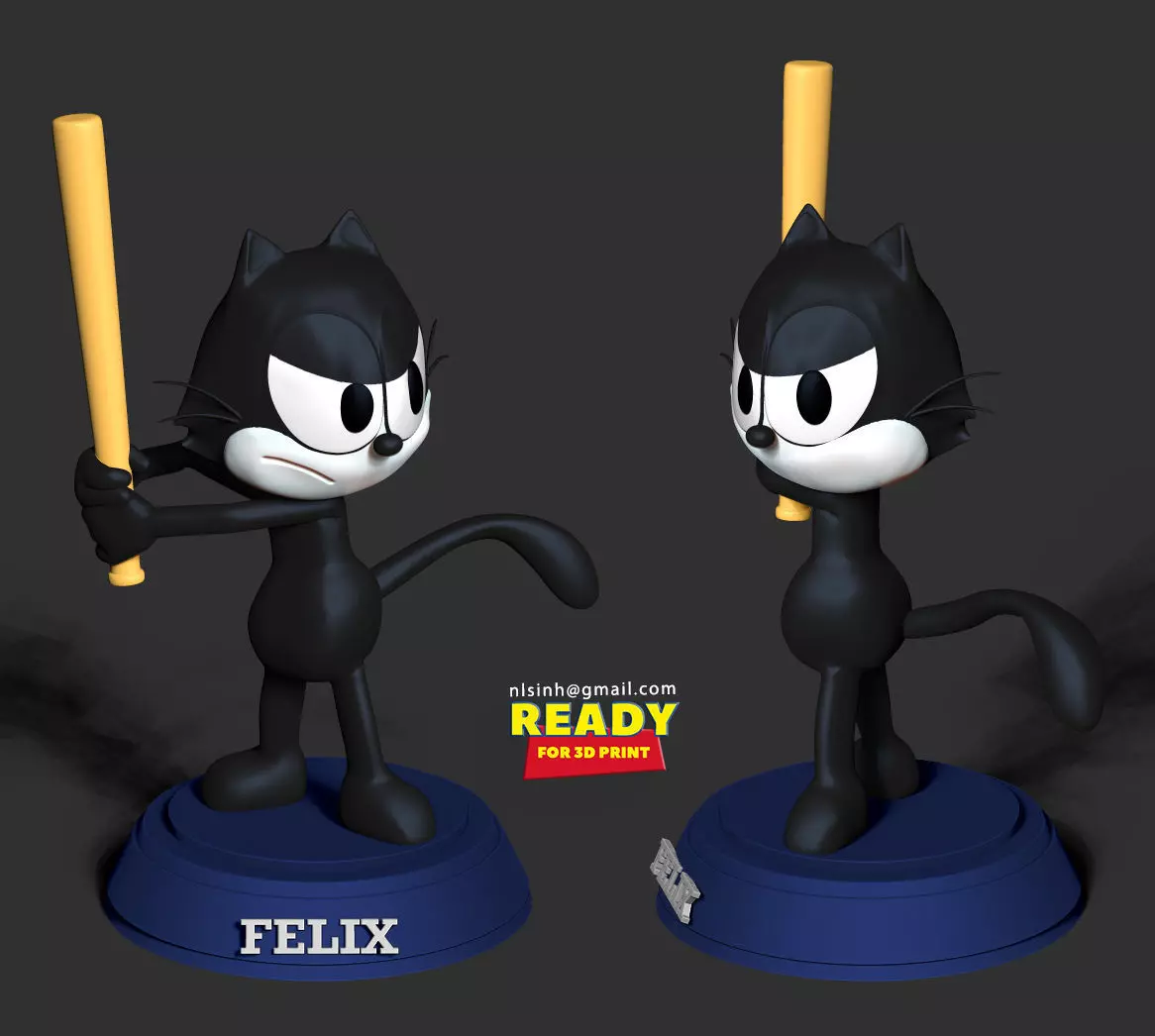 Felix the Cat 3D print model_0