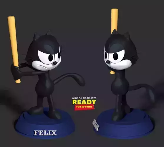 Felix the Cat 3D print model
