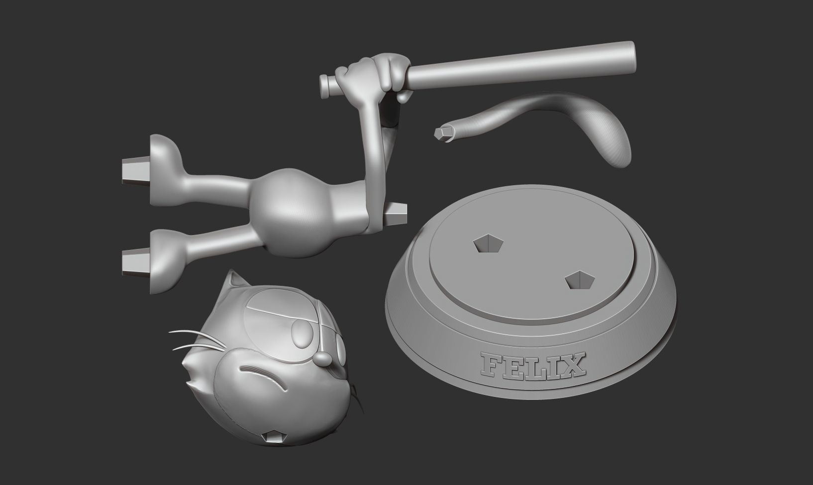 Felix the Cat 3D print model_1