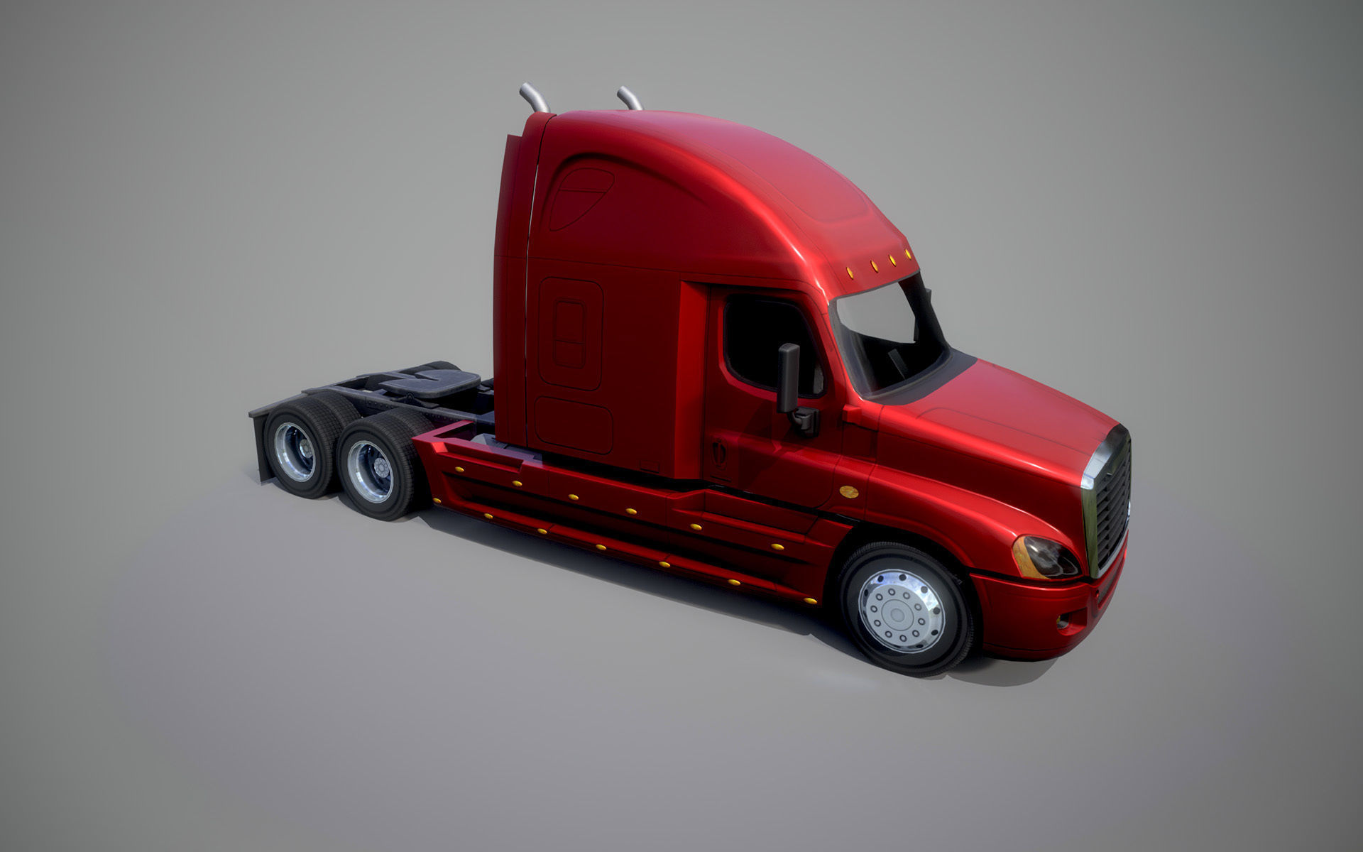 American Truck 1 and upgrades - Mobile Asset Low-poly 3D model_2