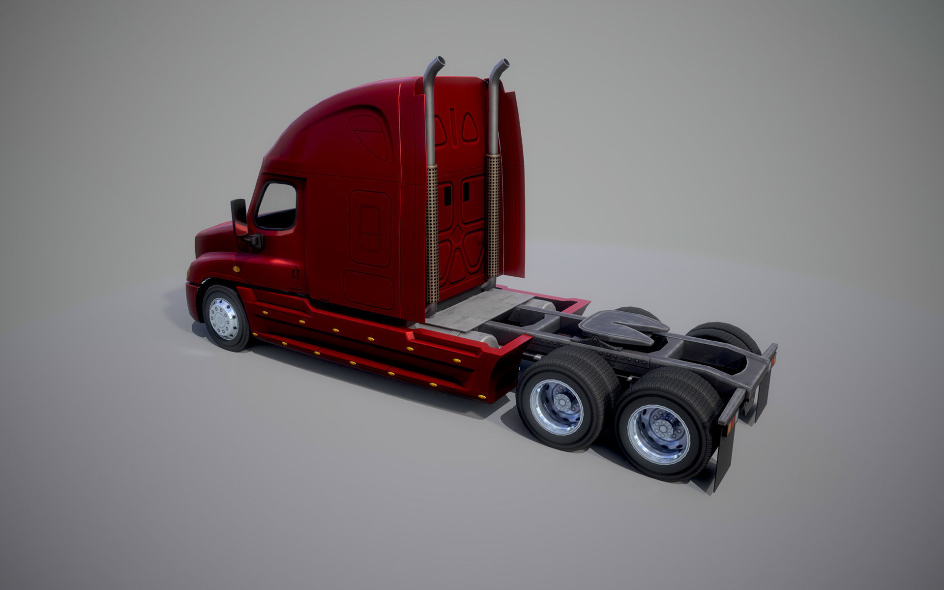 American Truck 1 and upgrades - Mobile Asset Low-poly 3D model_6
