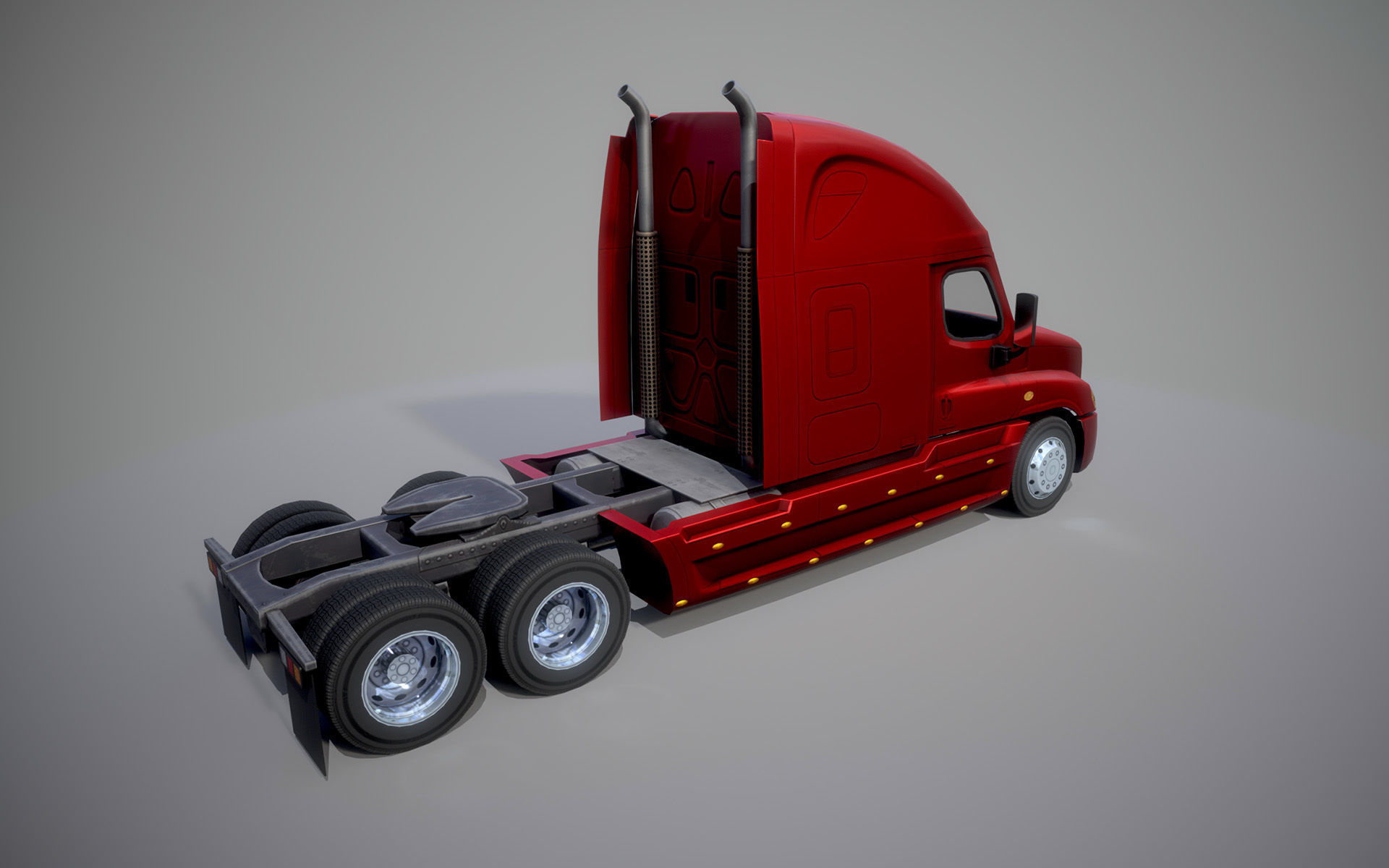 American Truck 1 and upgrades - Mobile Asset Low-poly 3D model_4