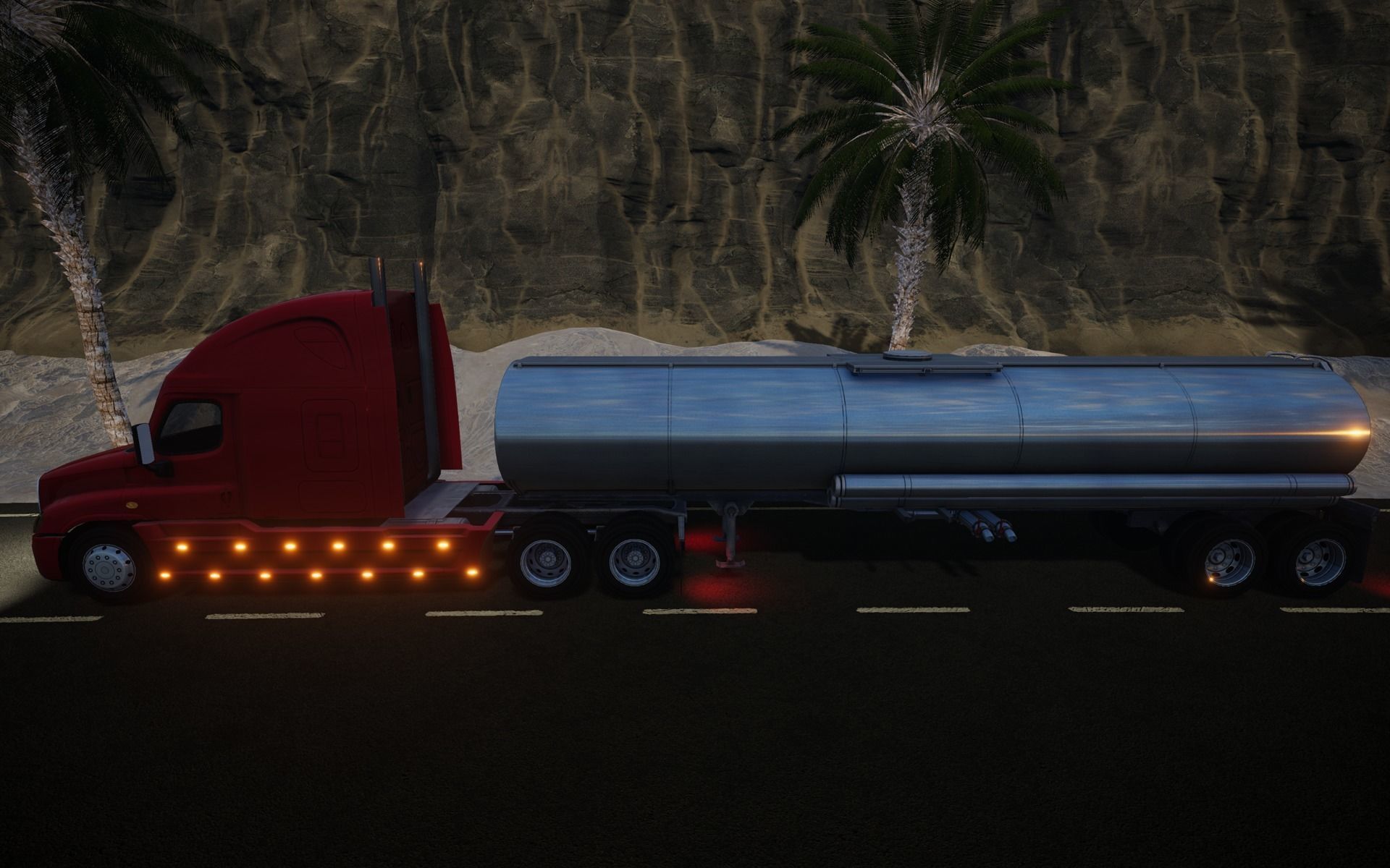 American Truck 1 and upgrades - Mobile Asset Low-poly 3D model_10