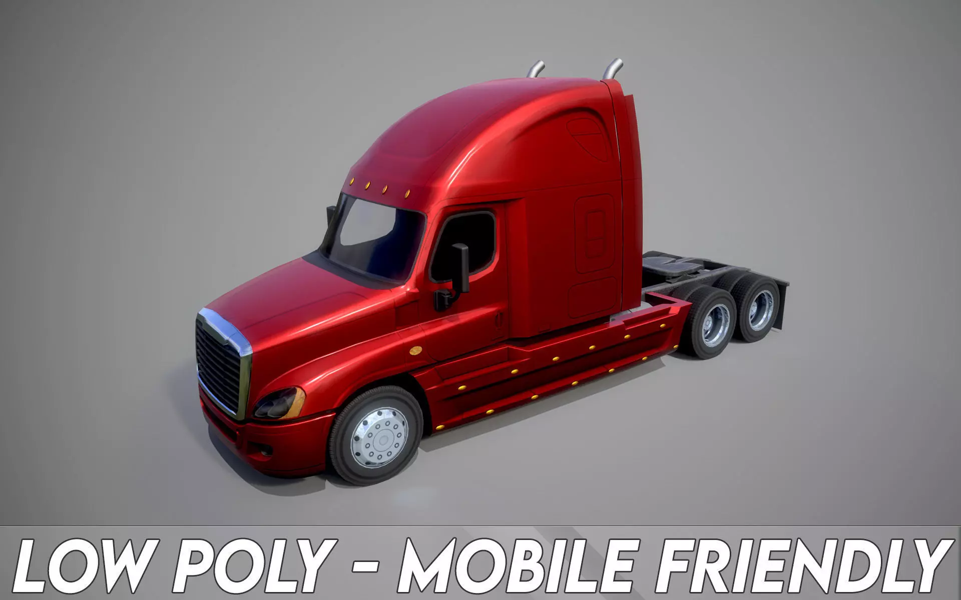 American Truck 1 and upgrades - Mobile Asset Low-poly 3D model_0