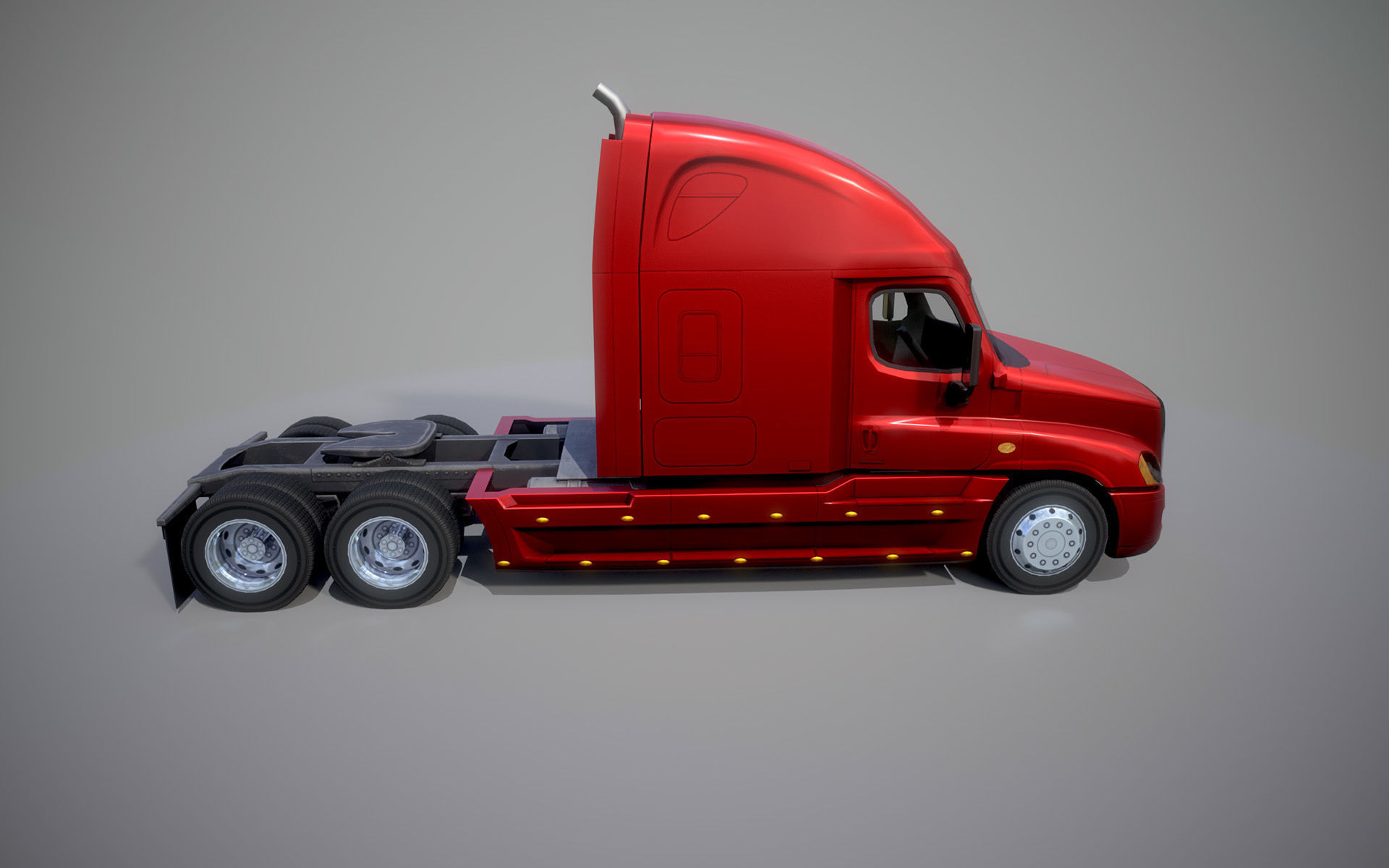 American Truck 1 and upgrades - Mobile Asset Low-poly 3D model_3