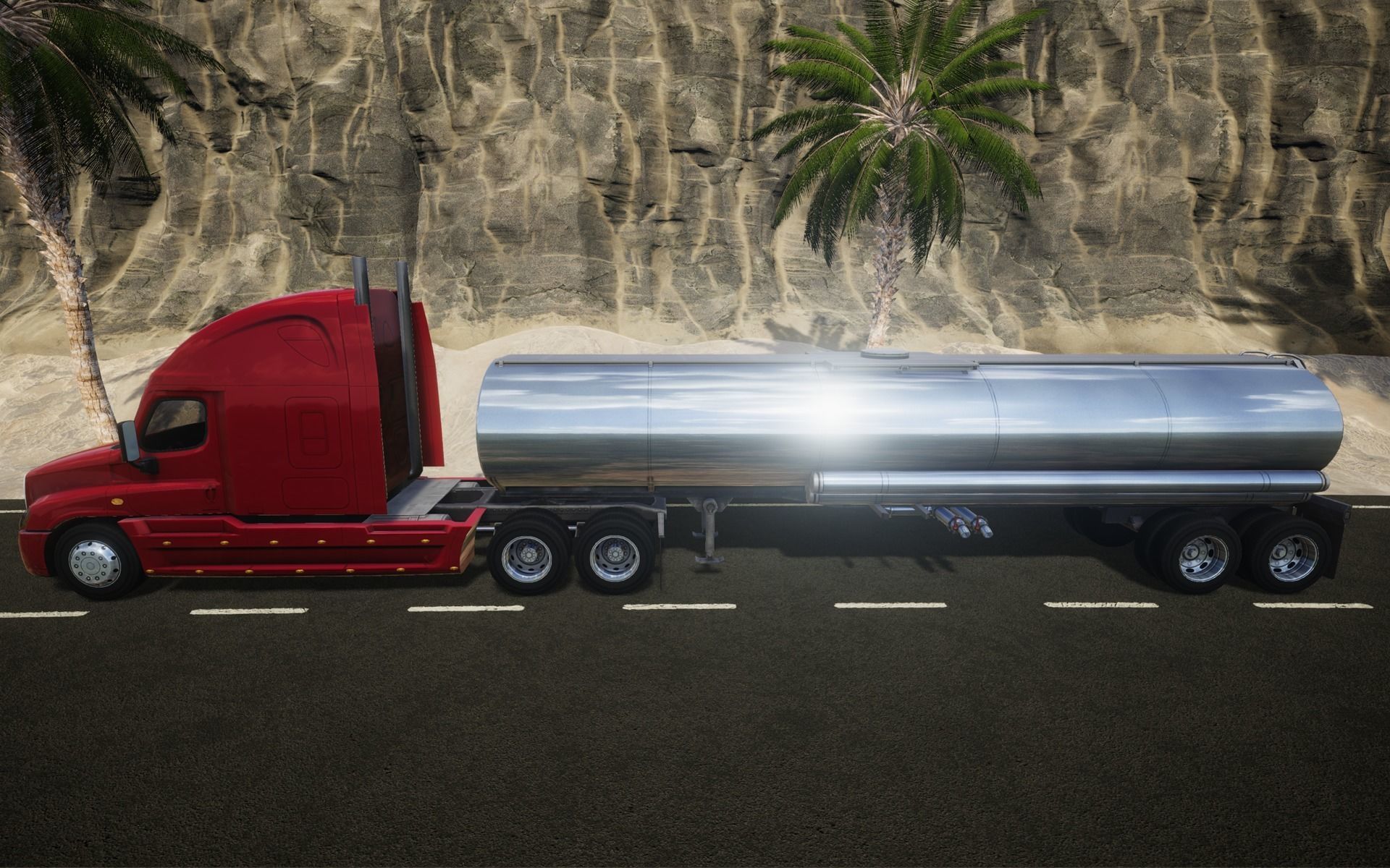 American Truck 1 and upgrades - Mobile Asset Low-poly 3D model_15