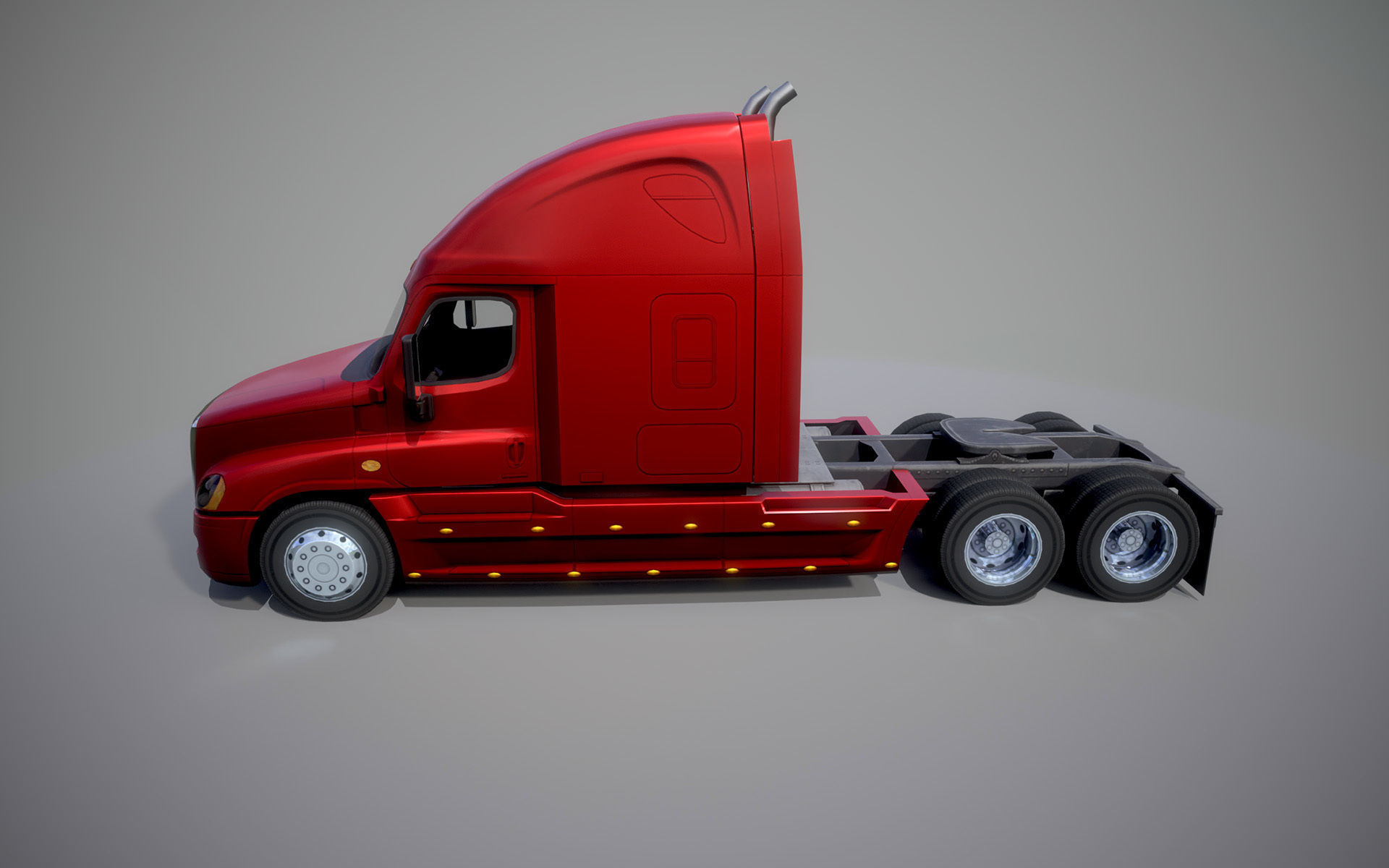 American Truck 1 and upgrades - Mobile Asset Low-poly 3D model_7