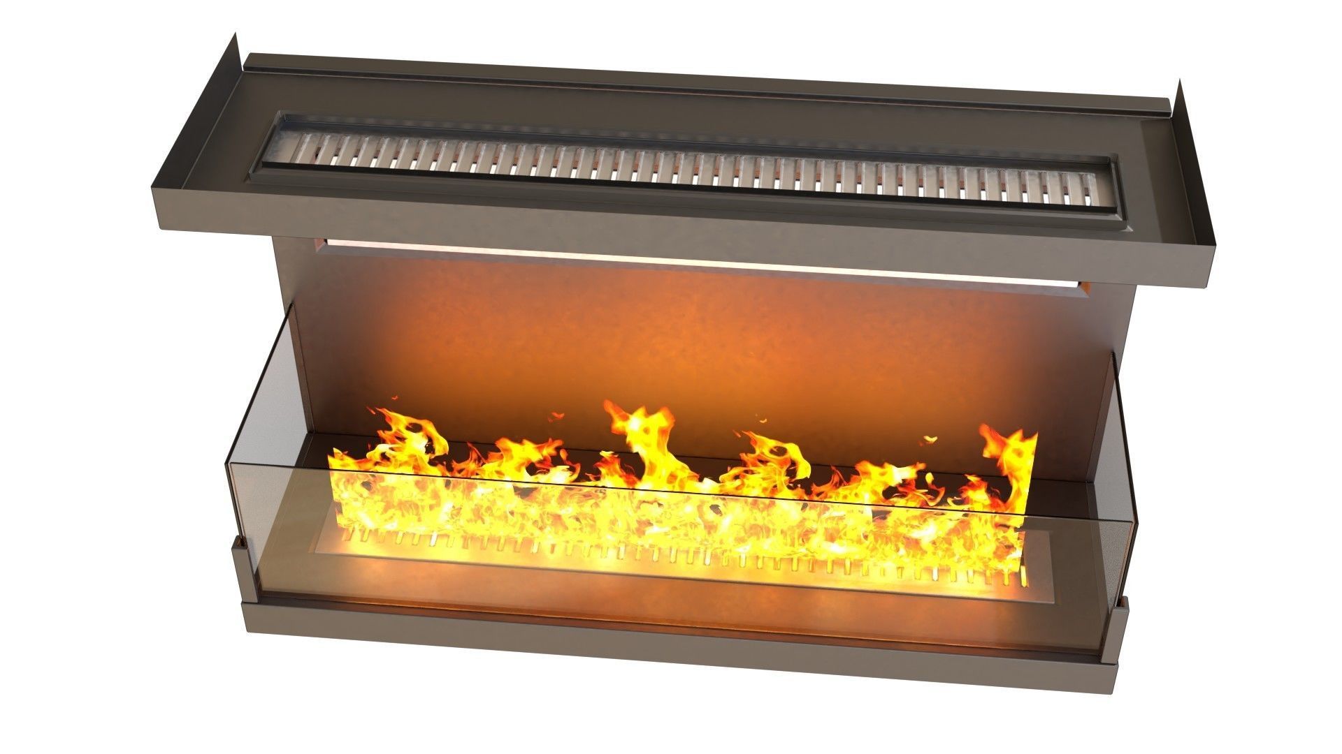 cotemporally fireplace  Low-poly 3D model_5