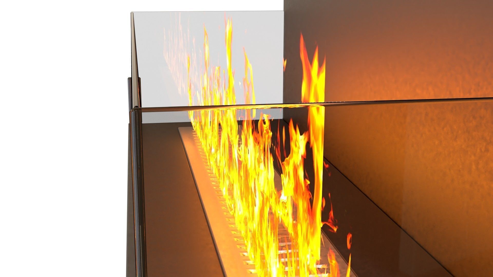 cotemporally fireplace  Low-poly 3D model_8