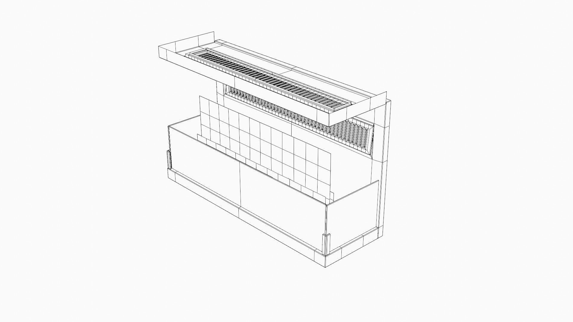 cotemporally fireplace  Low-poly 3D model_9