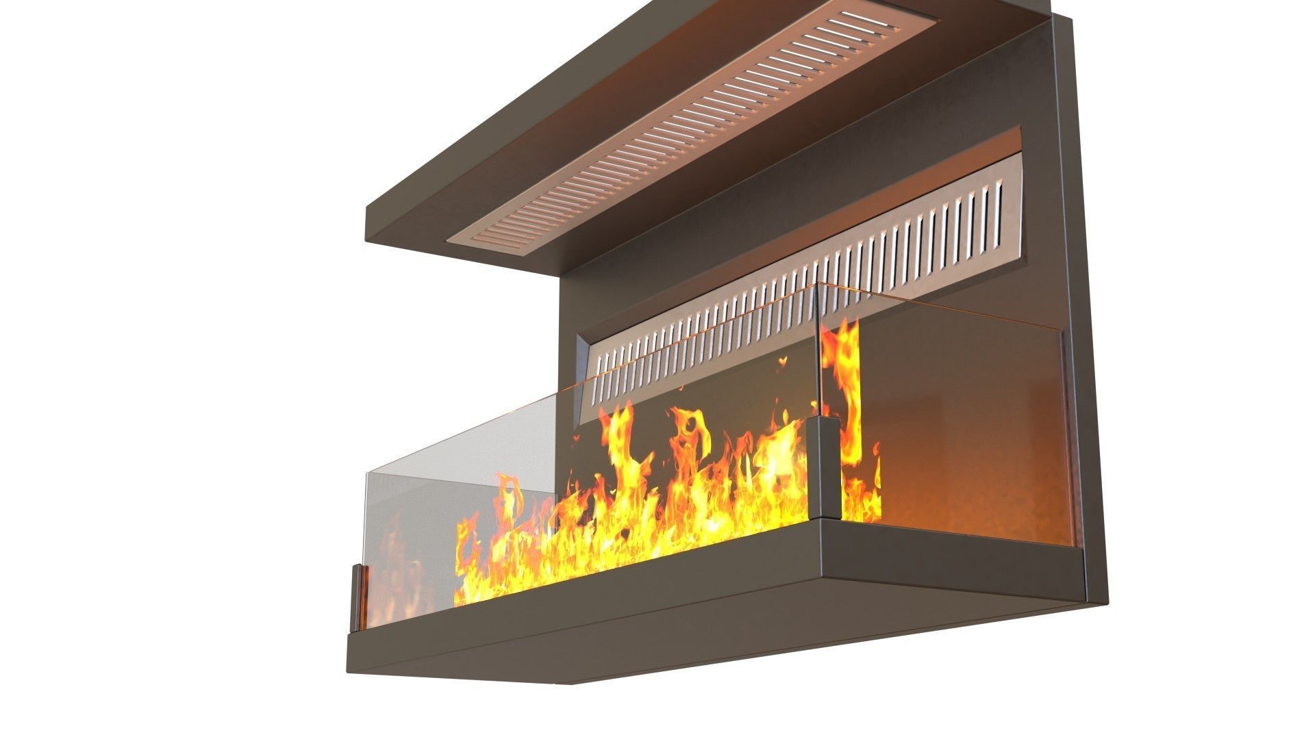 cotemporally fireplace  Low-poly 3D model_6