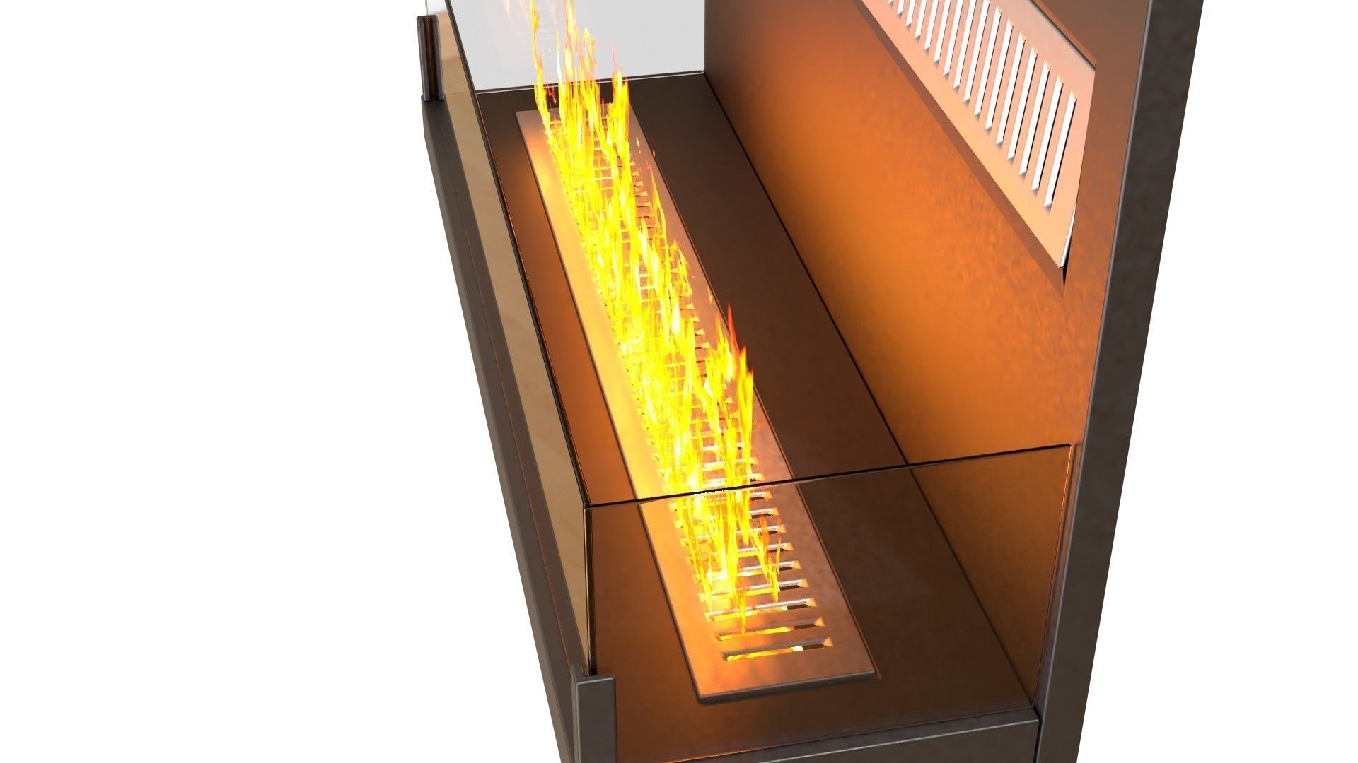 cotemporally fireplace  Low-poly 3D model_7