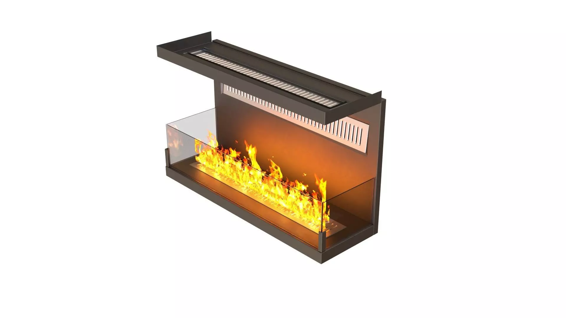 cotemporally fireplace  Low-poly 3D model_0