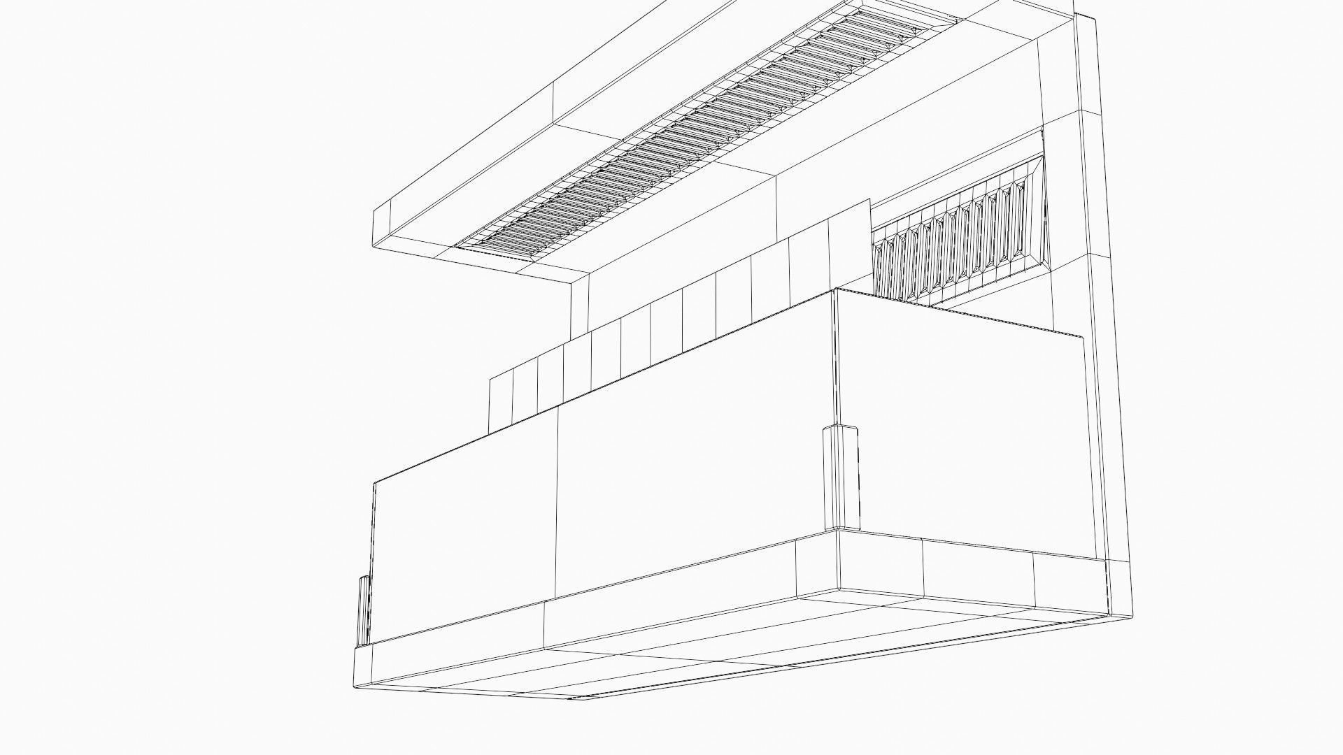 cotemporally fireplace  Low-poly 3D model_14