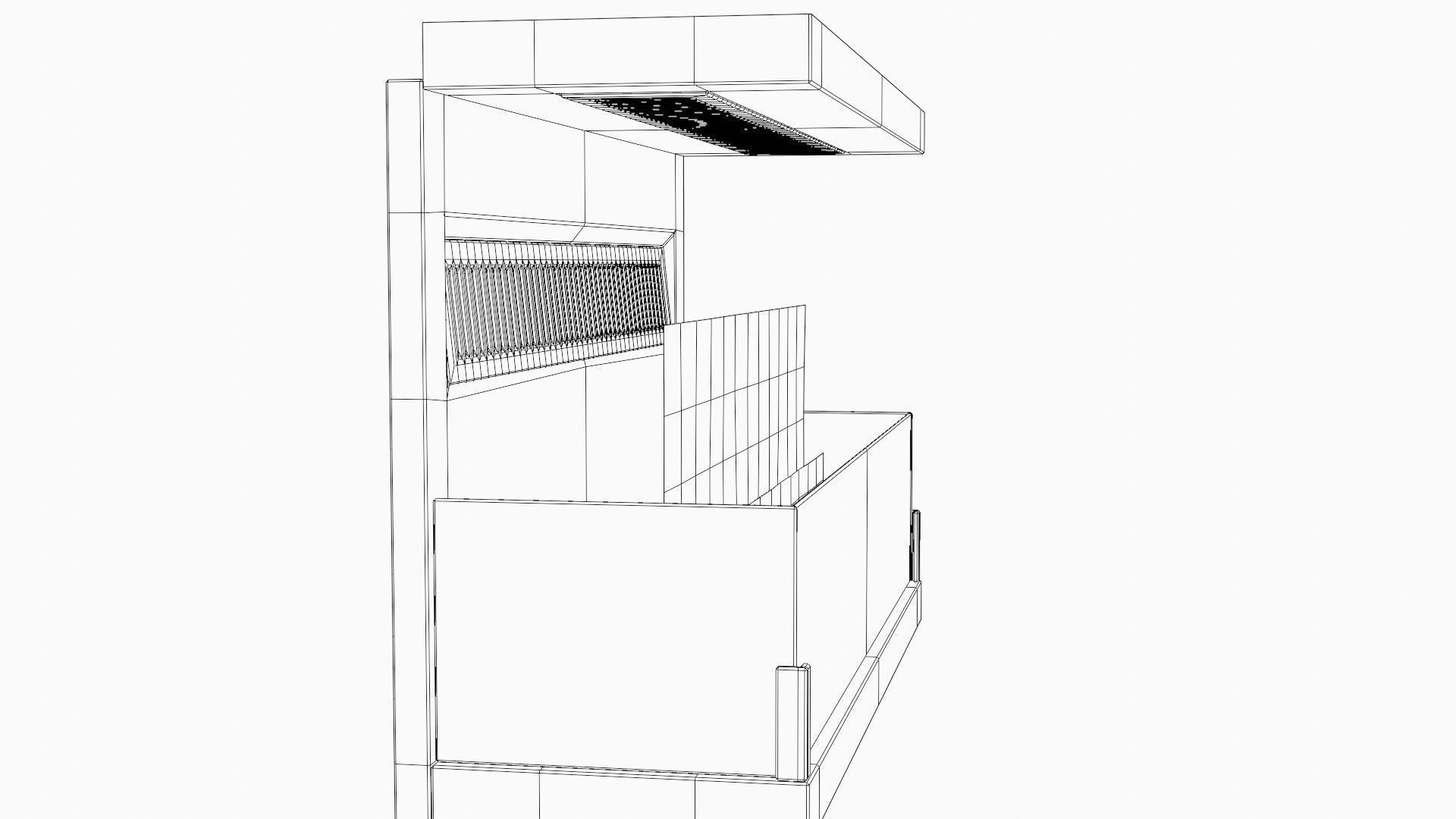cotemporally fireplace  Low-poly 3D model_10