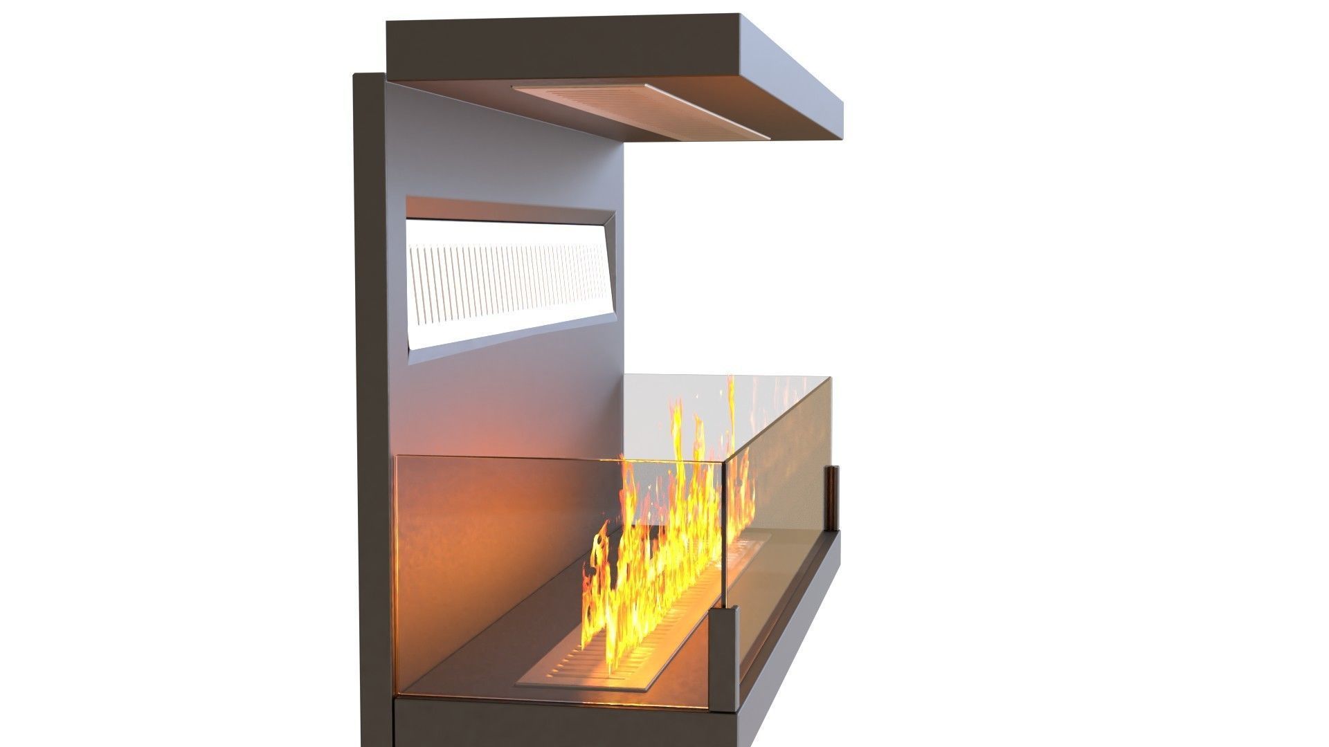 cotemporally fireplace  Low-poly 3D model_2