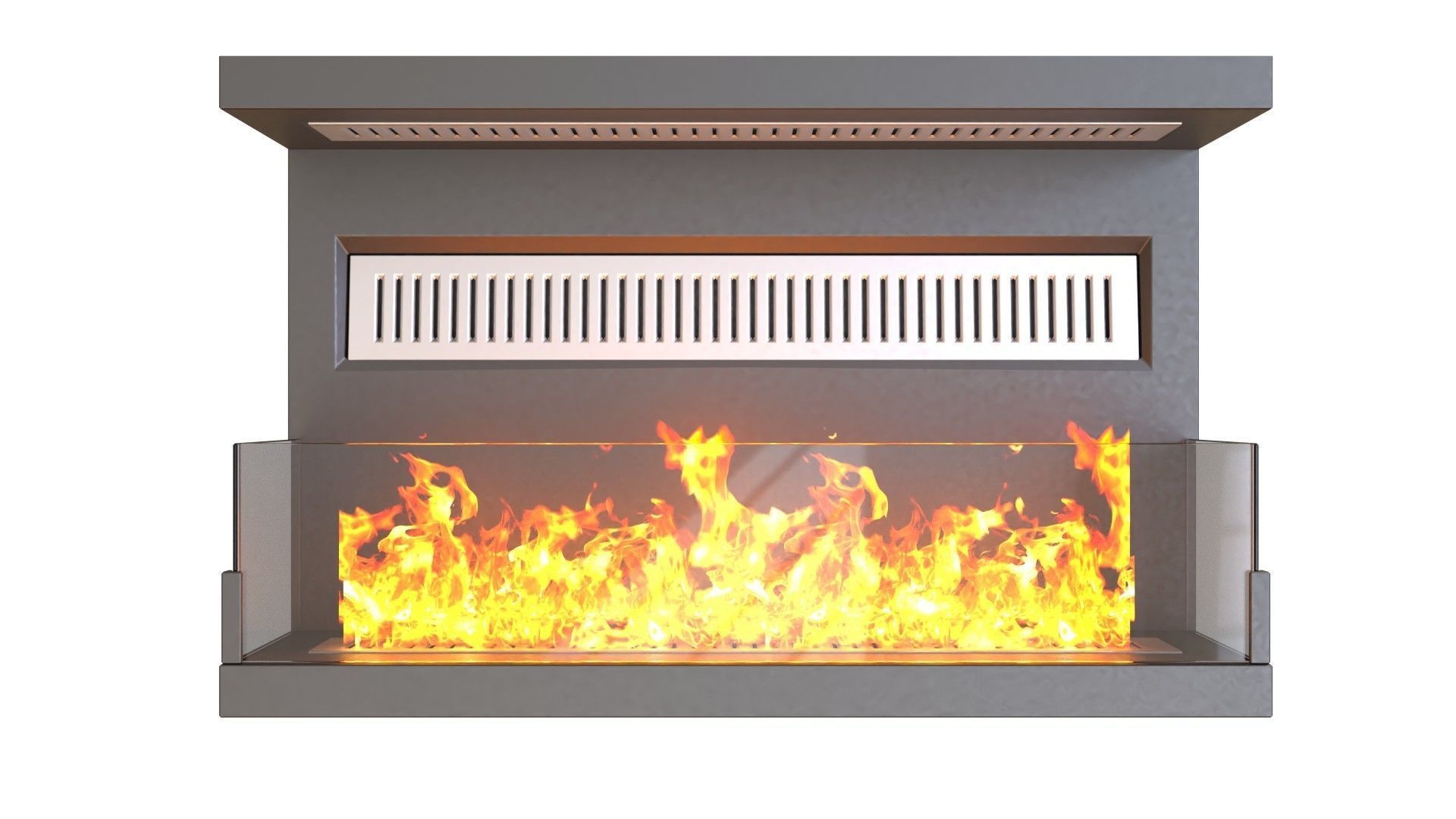 cotemporally fireplace  Low-poly 3D model_4