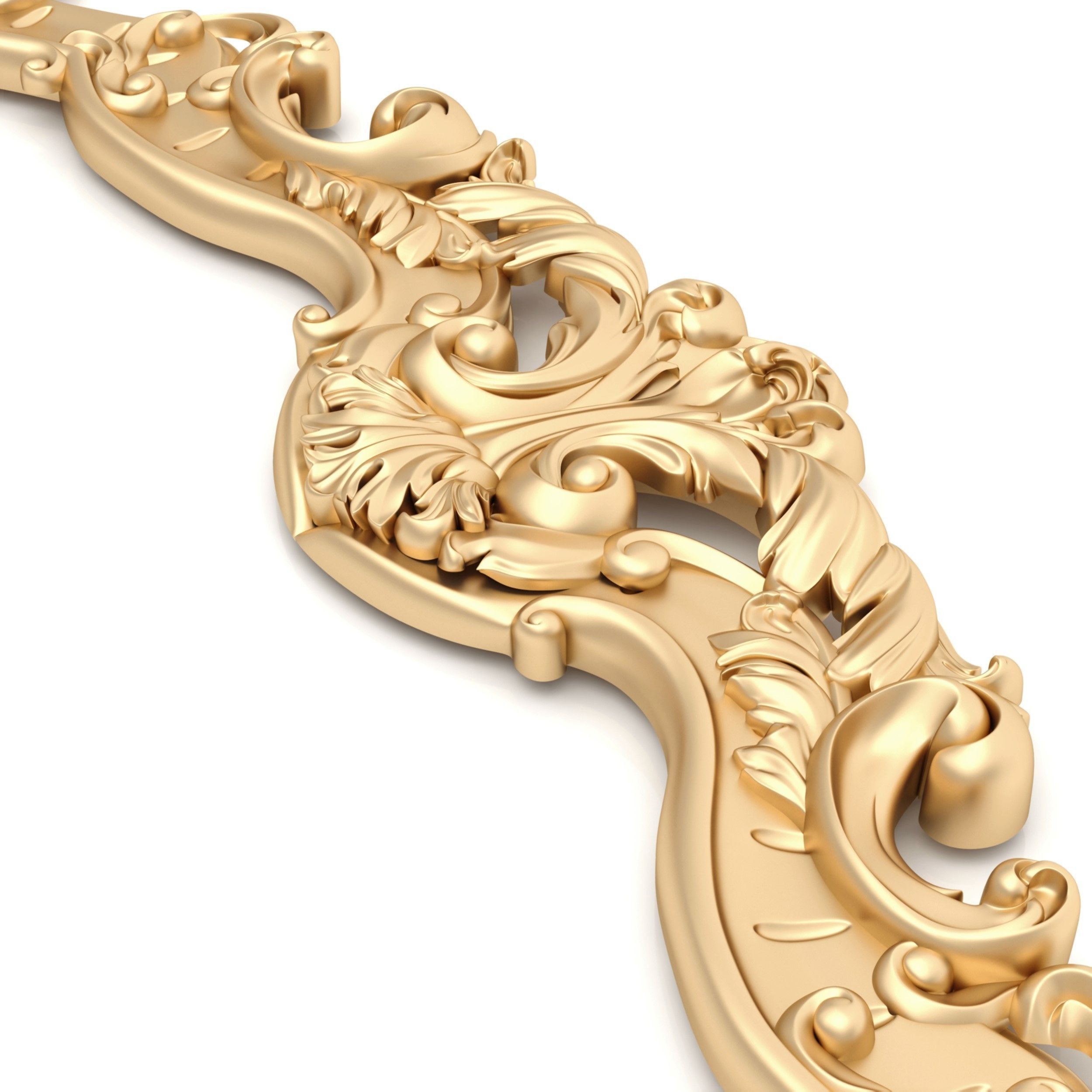 Bed Ornament Frame 2 - For CNC and Interior 3D model_6