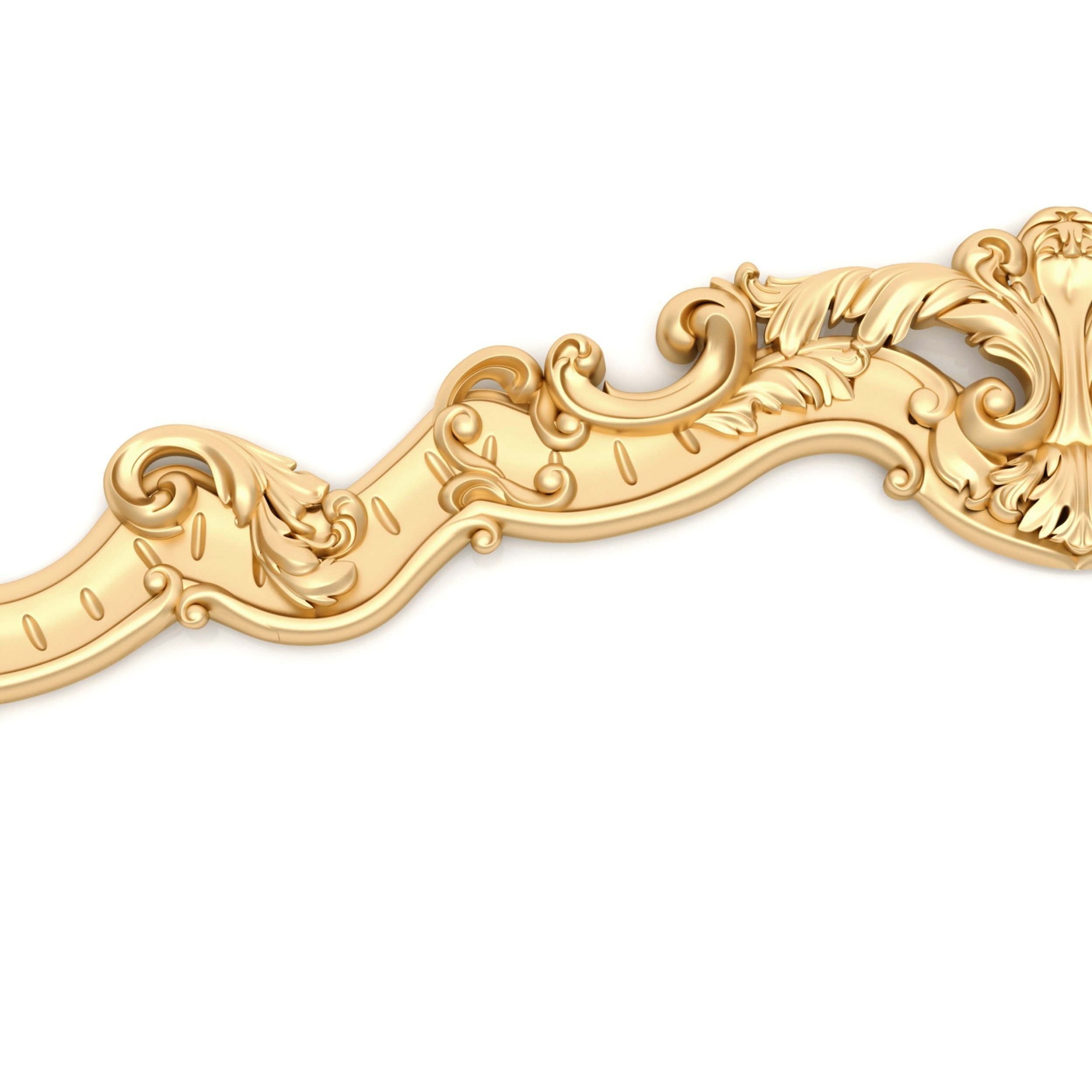 Bed Ornament Frame 2 - For CNC and Interior 3D model_5