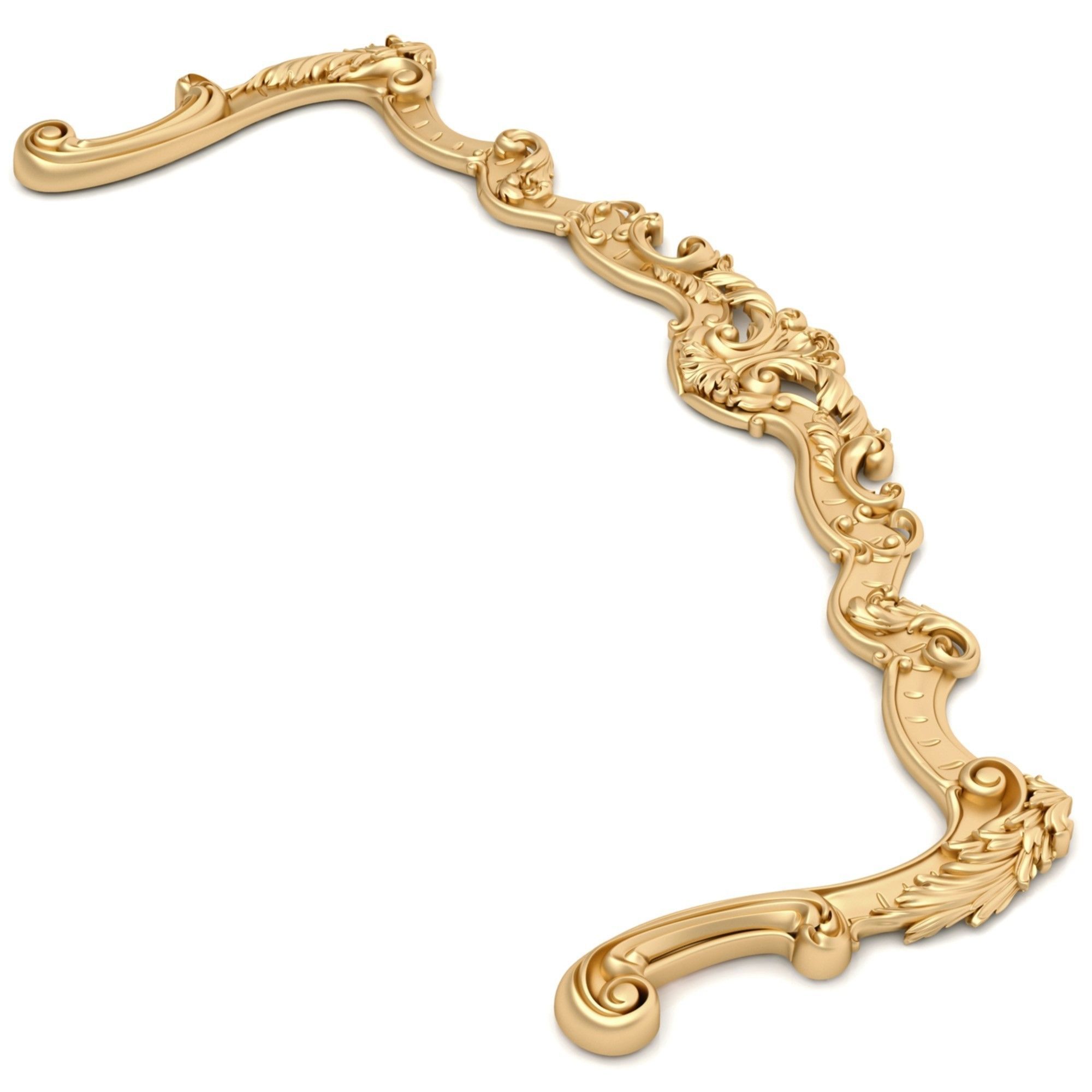 Bed Ornament Frame 2 - For CNC and Interior 3D model_3