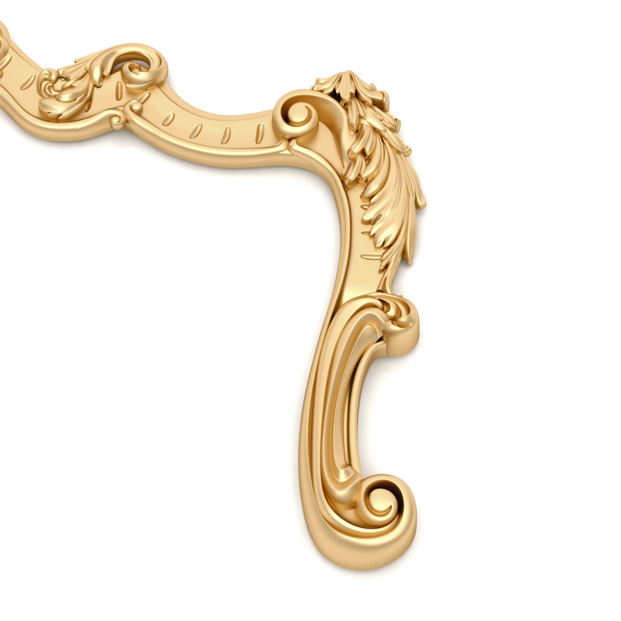 Bed Ornament Frame 2 - For CNC and Interior 3D model_2