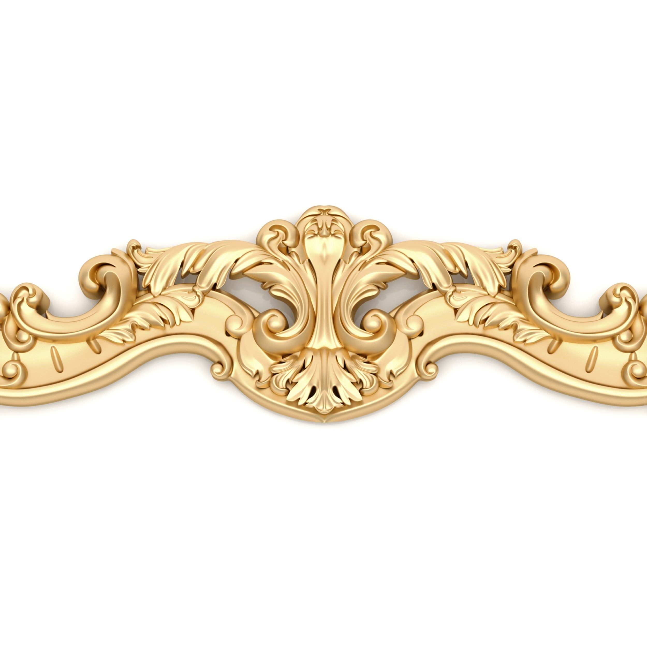 Bed Ornament Frame 2 - For CNC and Interior 3D model_4