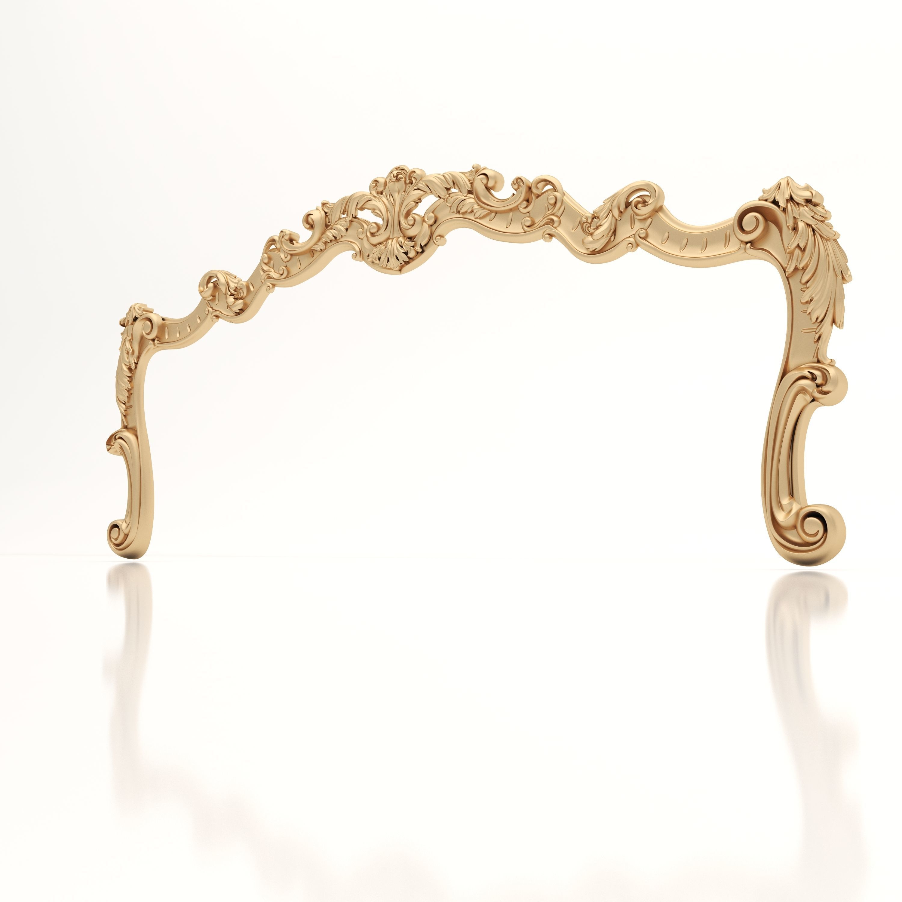 Bed Ornament Frame 2 - For CNC and Interior 3D model_1