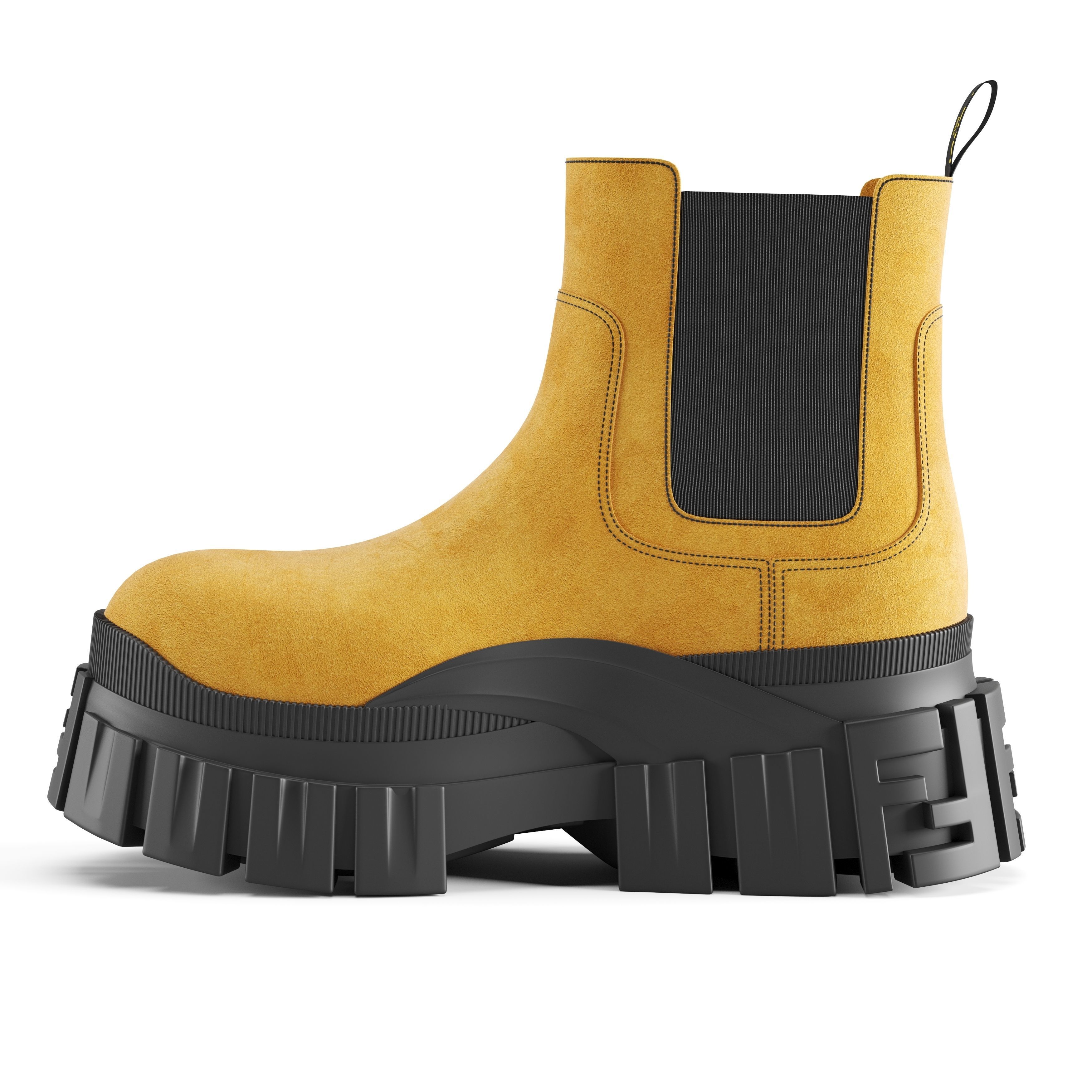 Fendi Force Chelsea boots Low-poly 3D model_2