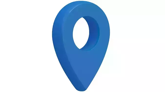 3D Map Pointer sky blue