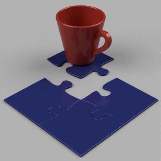 PUZZLE COASTER 3D print model_1