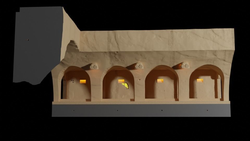 Jabbas Throne Room - Set 3 - Hangouts Area  1-18 scale Kenner 3D print model_4