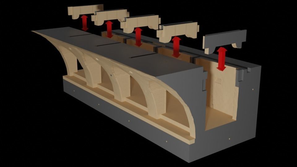 Jabbas Throne Room - Set 3 - Hangouts Area  1-18 scale Kenner 3D print model_17