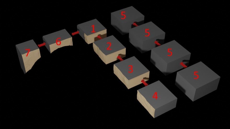 Jabbas Throne Room - Set 3 - Hangouts Area  1-18 scale Kenner 3D print model_16