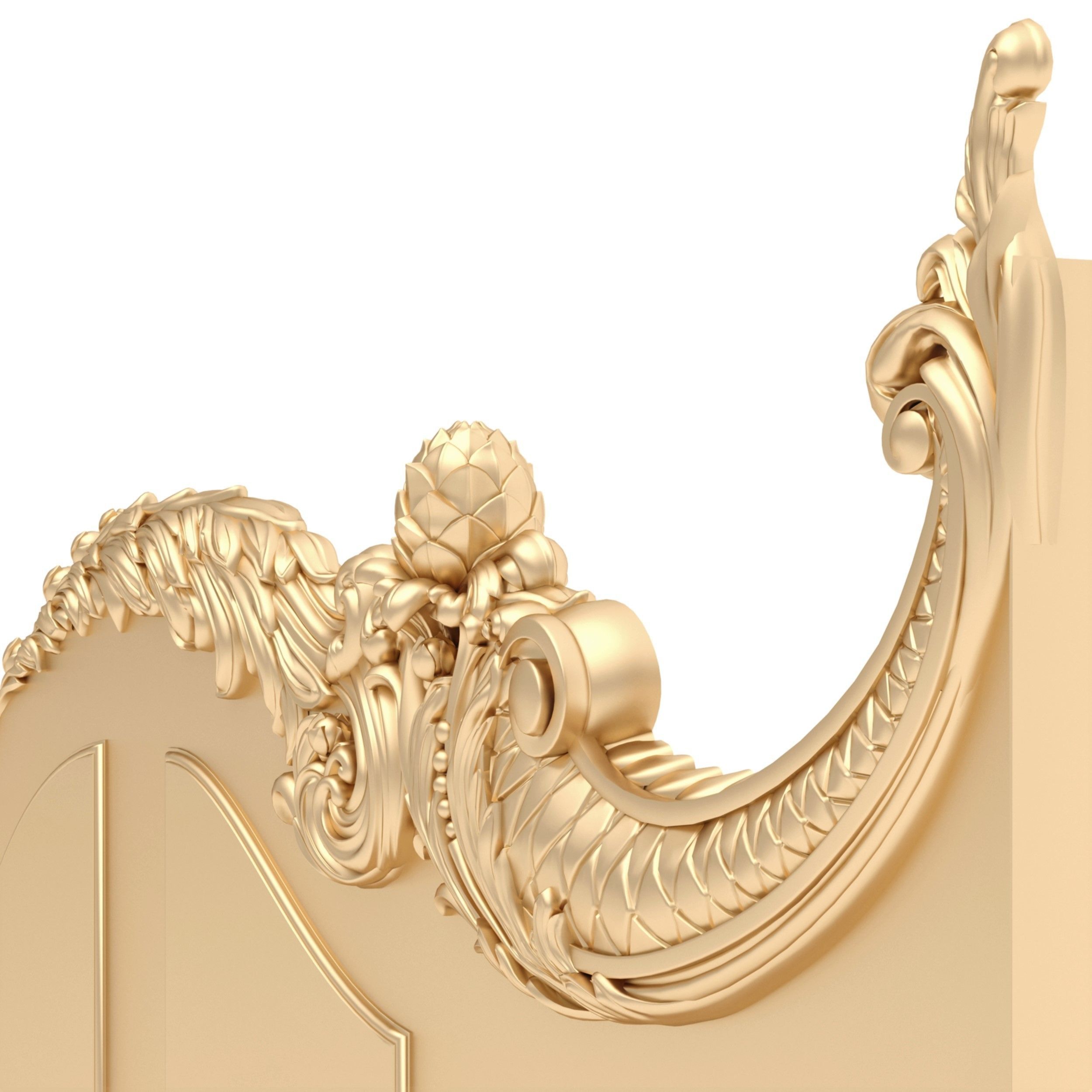 Bed Ornament Frame 5 - For CNC and Interior 3D model_6