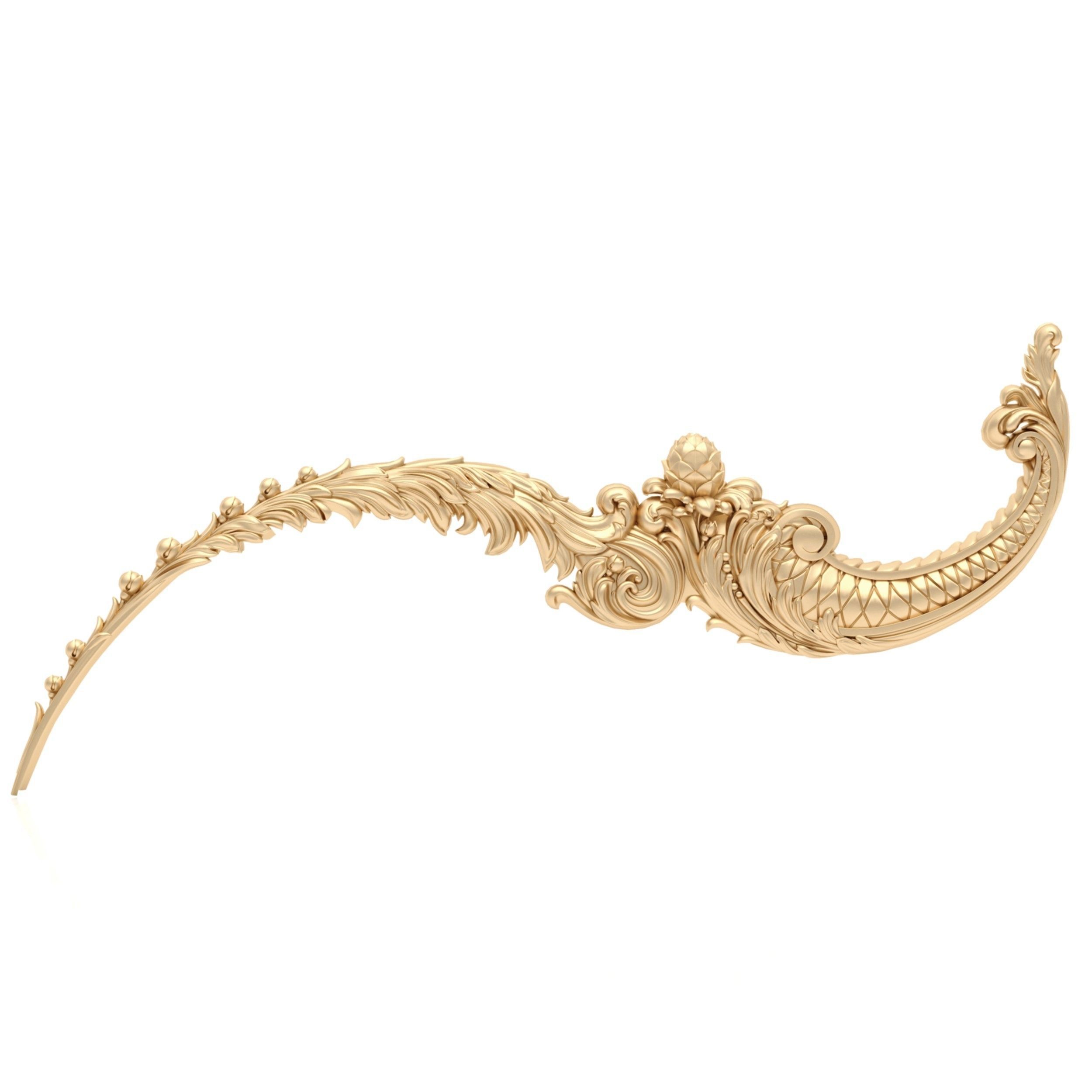 Bed Ornament Frame 5 - For CNC and Interior 3D model_2